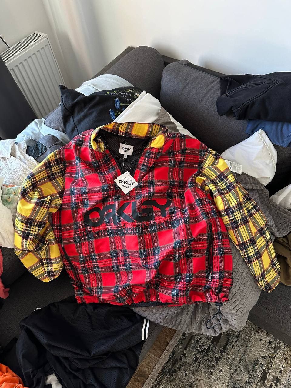 Japanese Brand Oakley Streetwear Oakley Thermonuclear Protection Tartan Anorak Men S Grailed