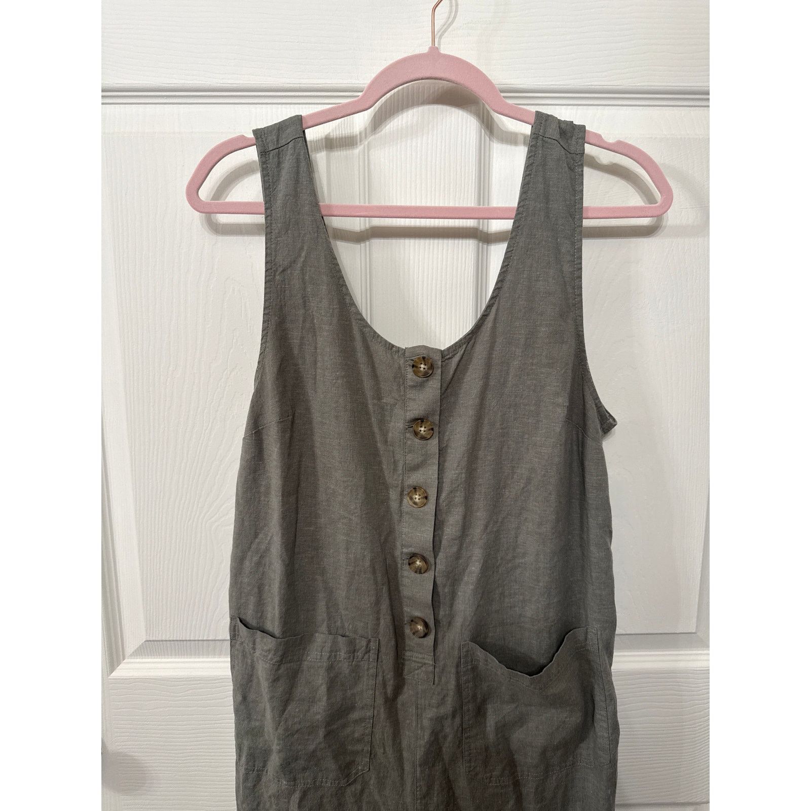 Marine Layer Marine Layer Sydney Beach Hemp Jumpsuit in Shadow, M Size 28" / US 6 / IT 42 - 4 Thumbnail