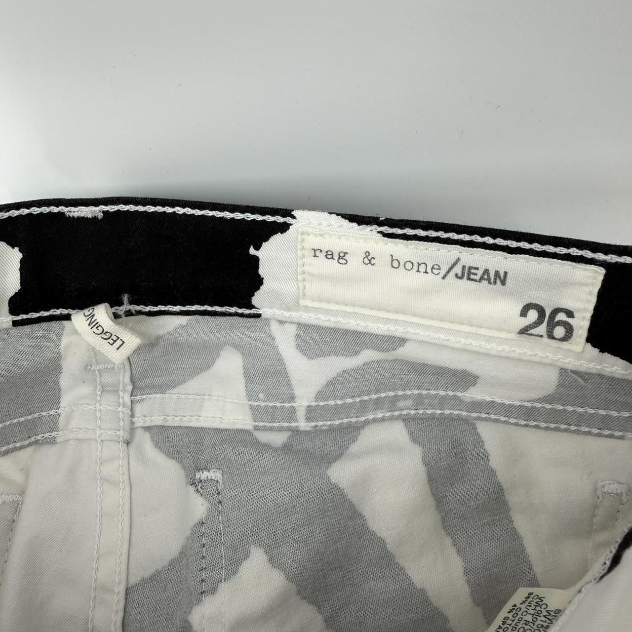 Rag & Bone Rag & Bone Vintage White + Black Artist graphic print Size 26" / US 2 / IT 38 - 2 Thumbnail