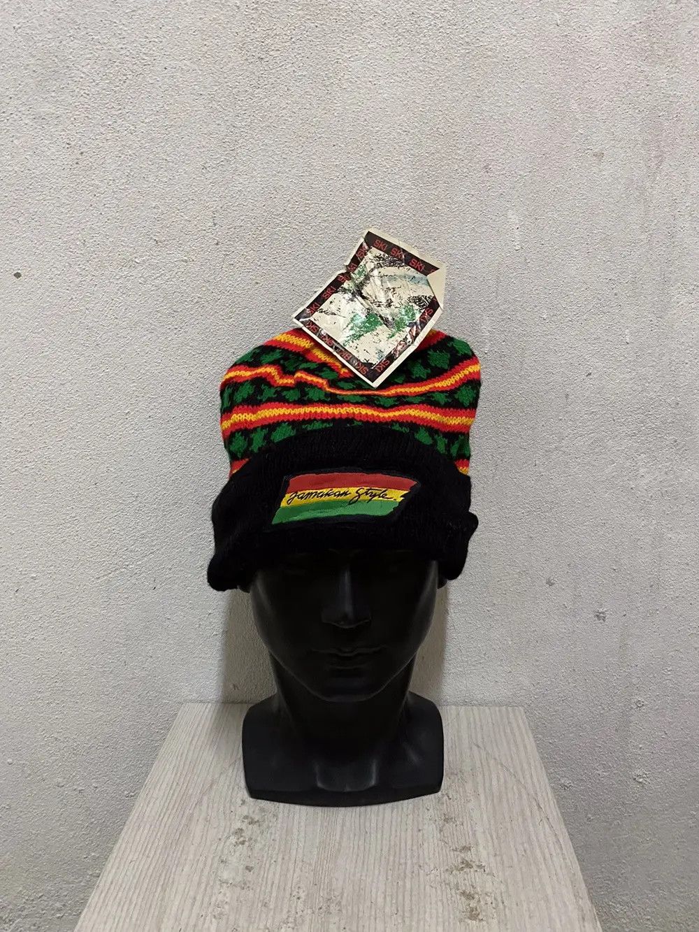 Japanese Brand × Kapital × Vintage Jamaican Style Stripe Design Beanie Hat Size ONE SIZE - 2 Thumbnail