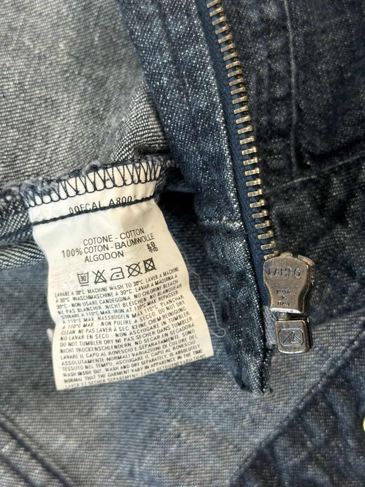Diesel Vintage Diesel Indigo Thermic Blue Zip Cotton Denim Jacket Size L / US 10 / IT 46 - 14 Thumbnail