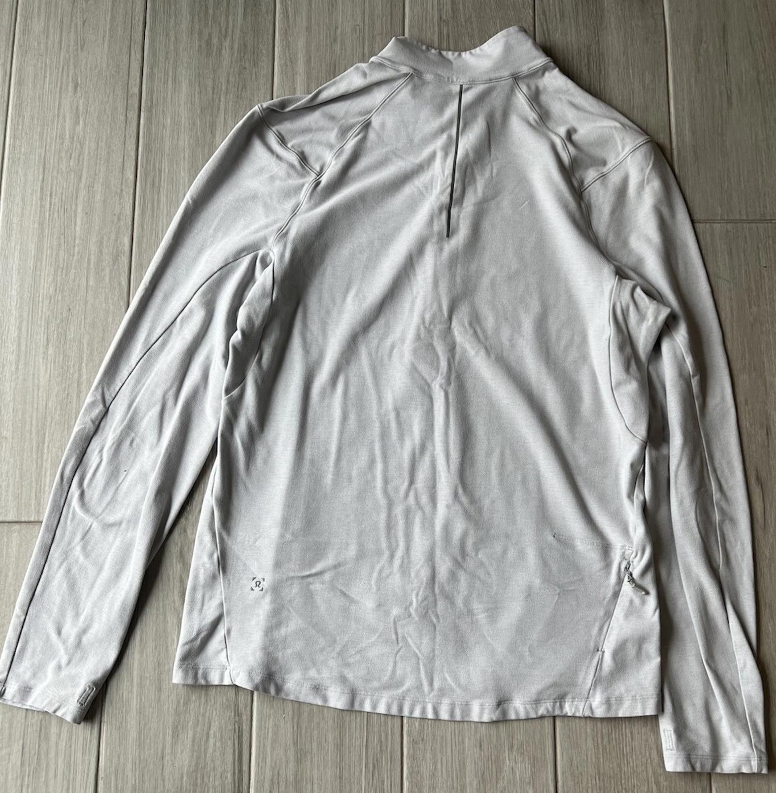 Lululemon Lululemon Surge Warm 1/2 Zip Medium Gray Running Gym Size US M / EU 48-50 / 2 - 5 Thumbnail