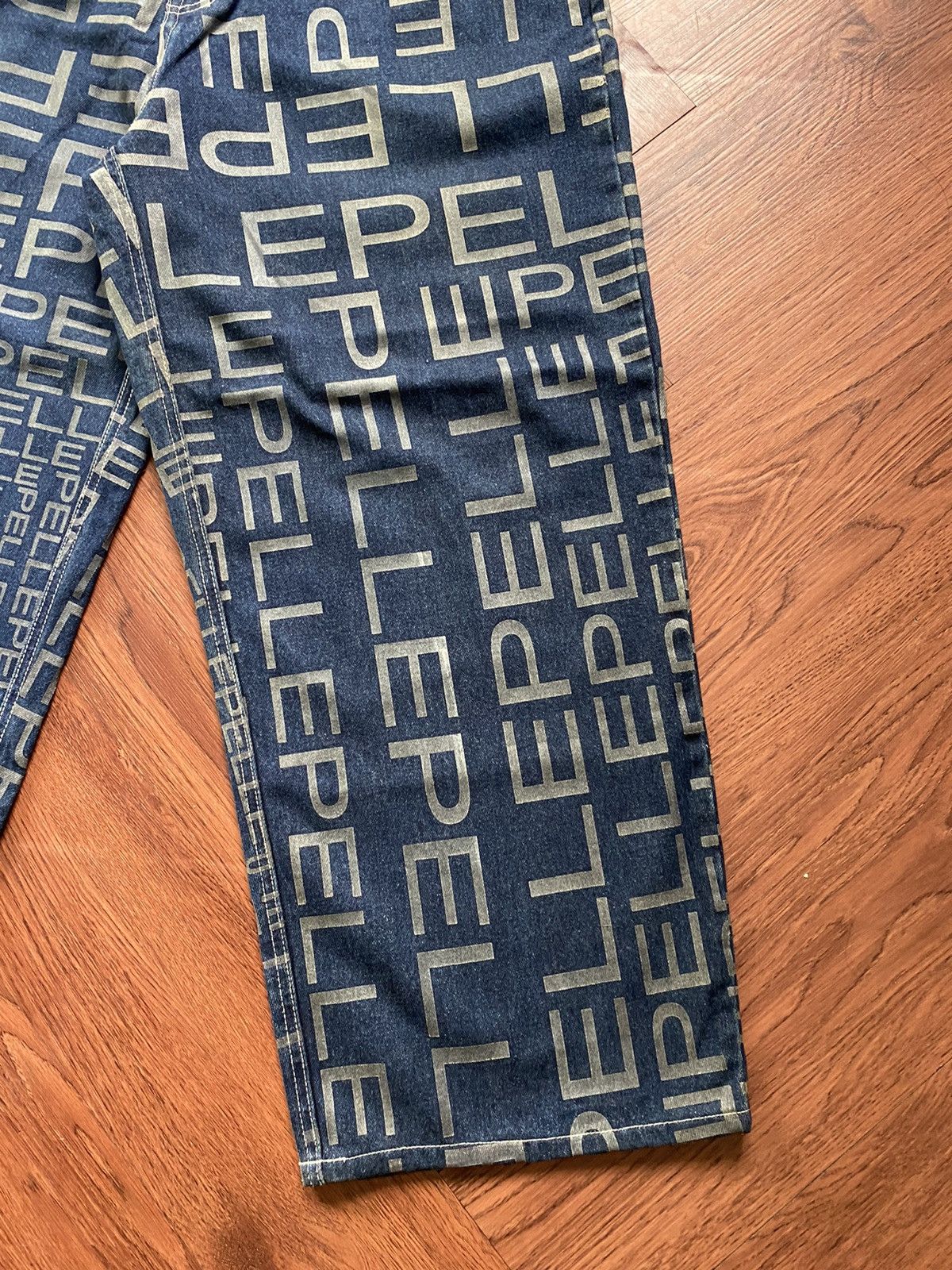 If Six Was Nine × Marc Buchanan × Pelle Pelle Pelle Pelle Baggy Fullprint Jeans Size US 38 / EU 54 - 7 Thumbnail