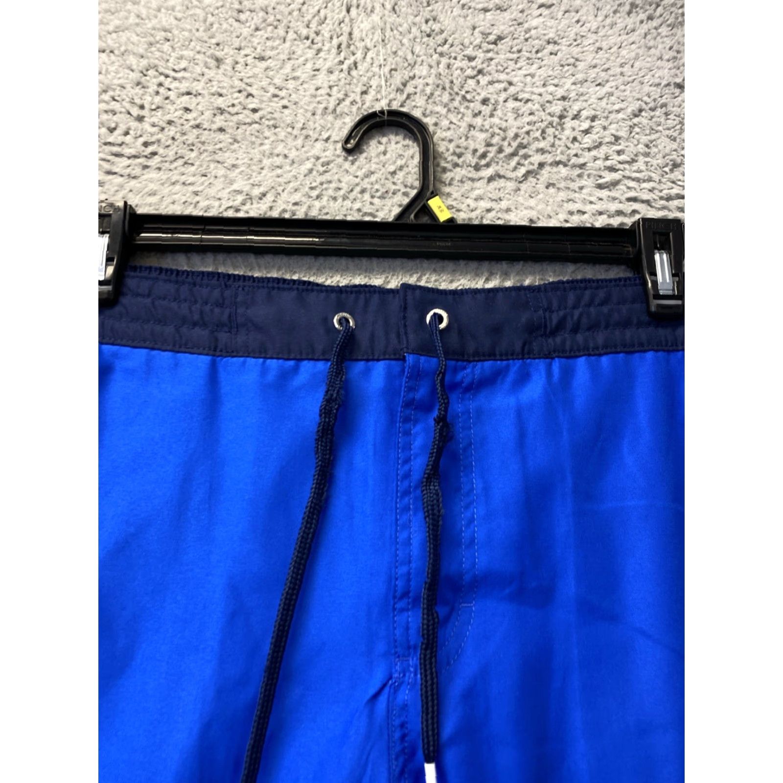 Lands' End Lands' End Mens Trunks Beach Colorful Blue Lined Swim Shorts 10in Inseam Regular Waist 36in Flat Front Pockets Easy Care Size US 33 - 2 Thumbnail