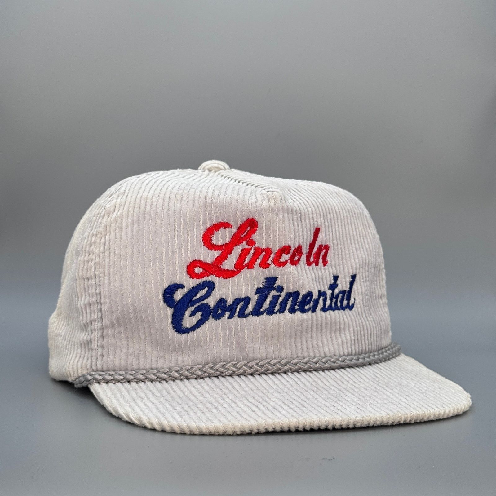 Vintage Vintage '80s Lincoln Continental Corduroy strapback hat Size ONE SIZE - 1 Thumbnail