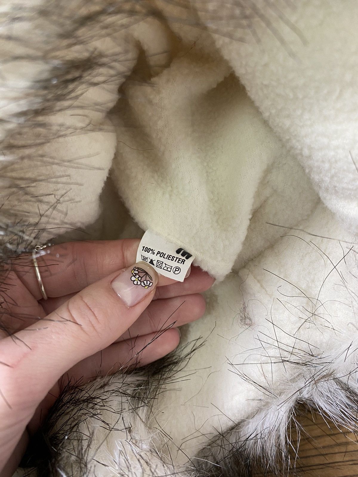 Vintage RABBIT FLUFFY FUR MOHAIR USHANKA AVIATOR HAT Size ONE SIZE - 5 Thumbnail