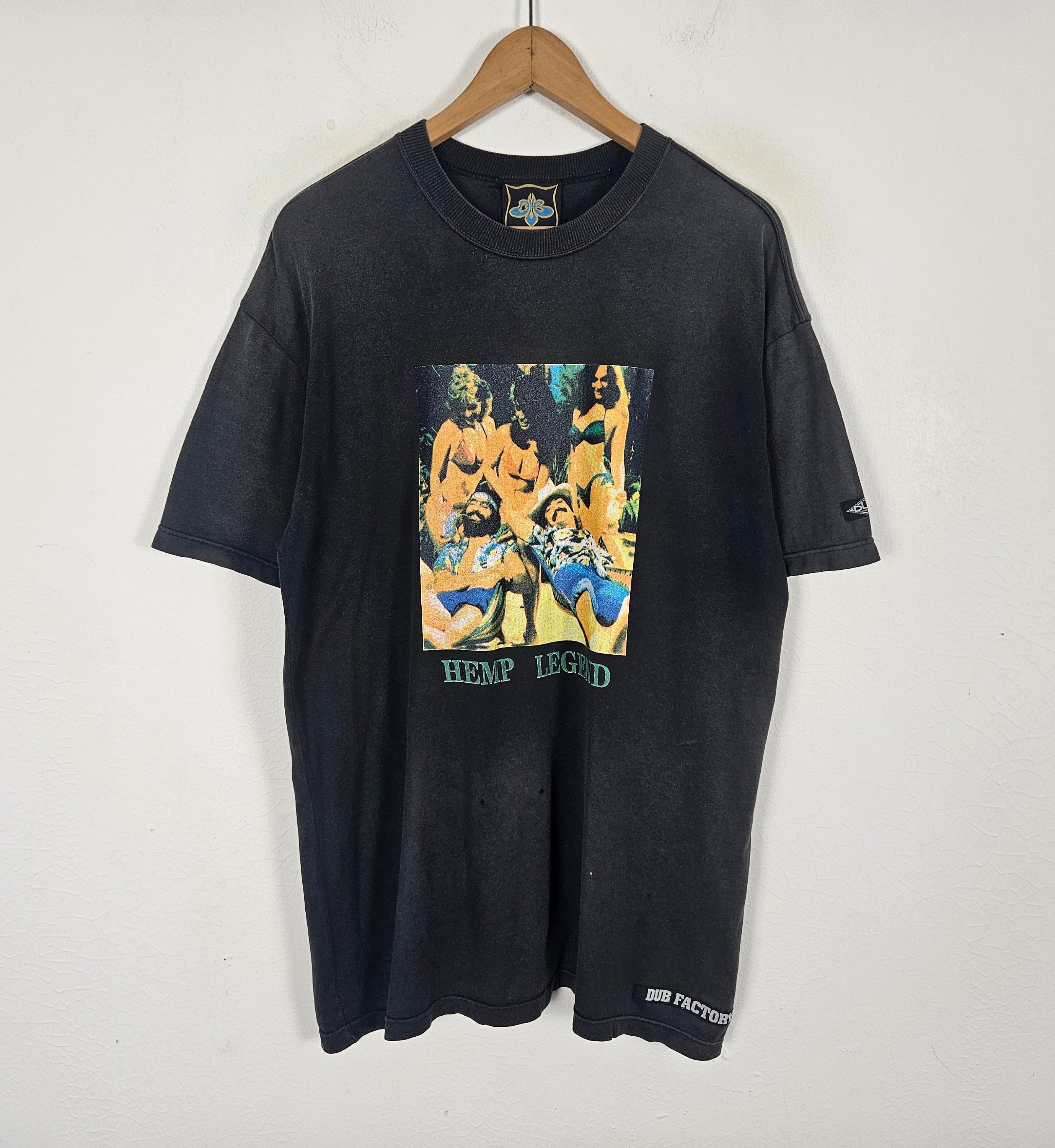 Vintage Vintage Hemp Legend marijuana Dubfactory parody shirt Size US L / EU 52-54 / 3 - 2 Thumbnail