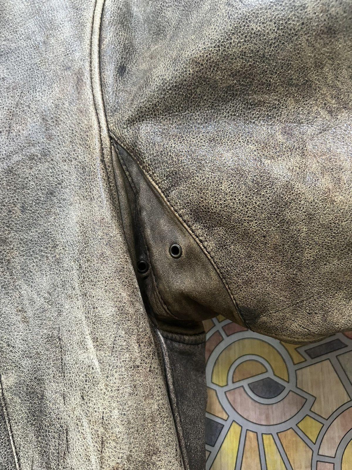 Chevignon Leather flight jacket CHEVIGNON ROLL AIRFLYTE. (GJ36) Size US M / EU 48-50 / 2 - 16 Thumbnail