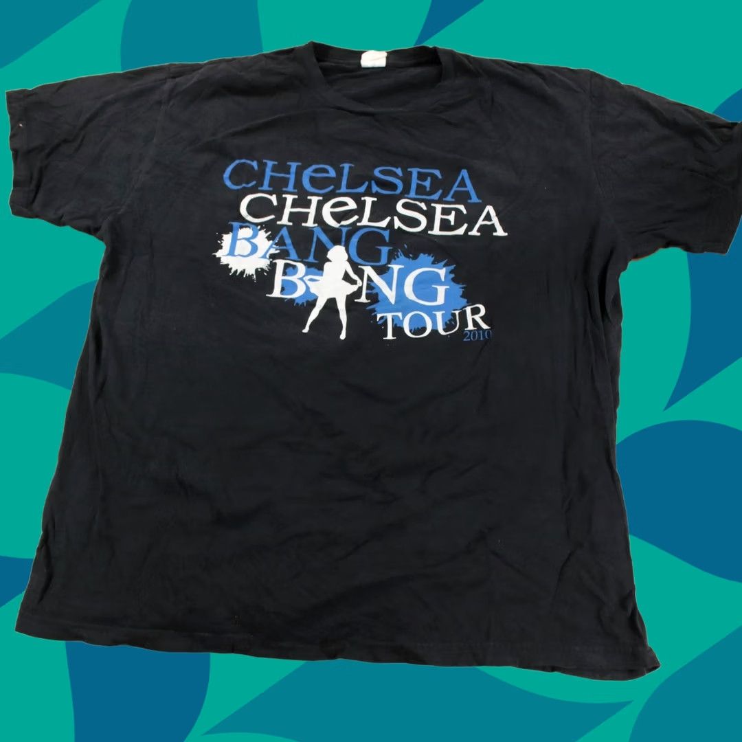 Vintage Chelsea Chelsea Bang Bang 2010 Tour t-shirt 2XL Chelsea Handler Bay Island Black Cotton Mens Short Sleeve Crew Neck Graphic Print T-Shirt Size US XXL / EU 58 / 5 - 1 Thumbnail