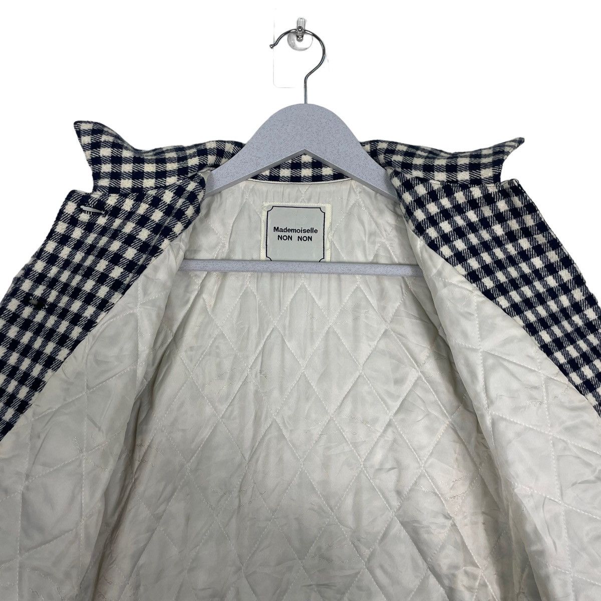 Issey Miyake × Japanese Brand × Mademoiselle Non Non 💥MADEMOISELLE NON NON CHECKED BUTTON JACKET Size US M / EU 48-50 / 2 - 11 Thumbnail