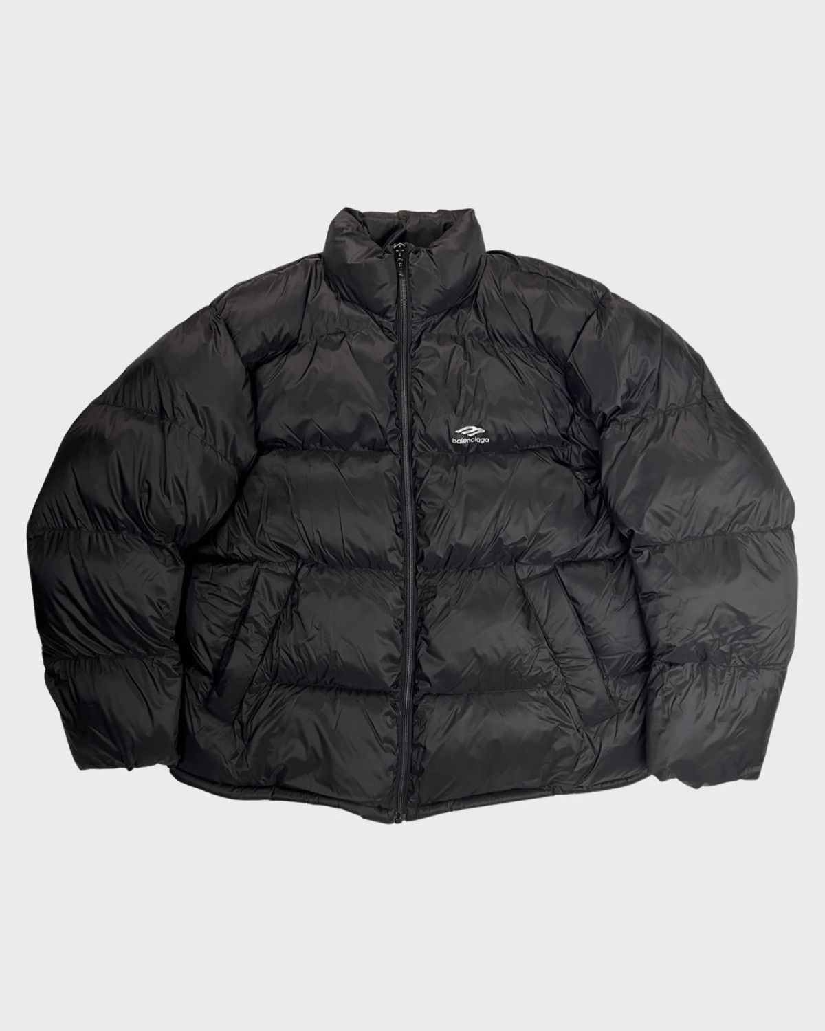 Image of Balenciaga Waterproof Skiwear Collection Puffer Jacket Sz:44 in Black, Men's (Size Small)