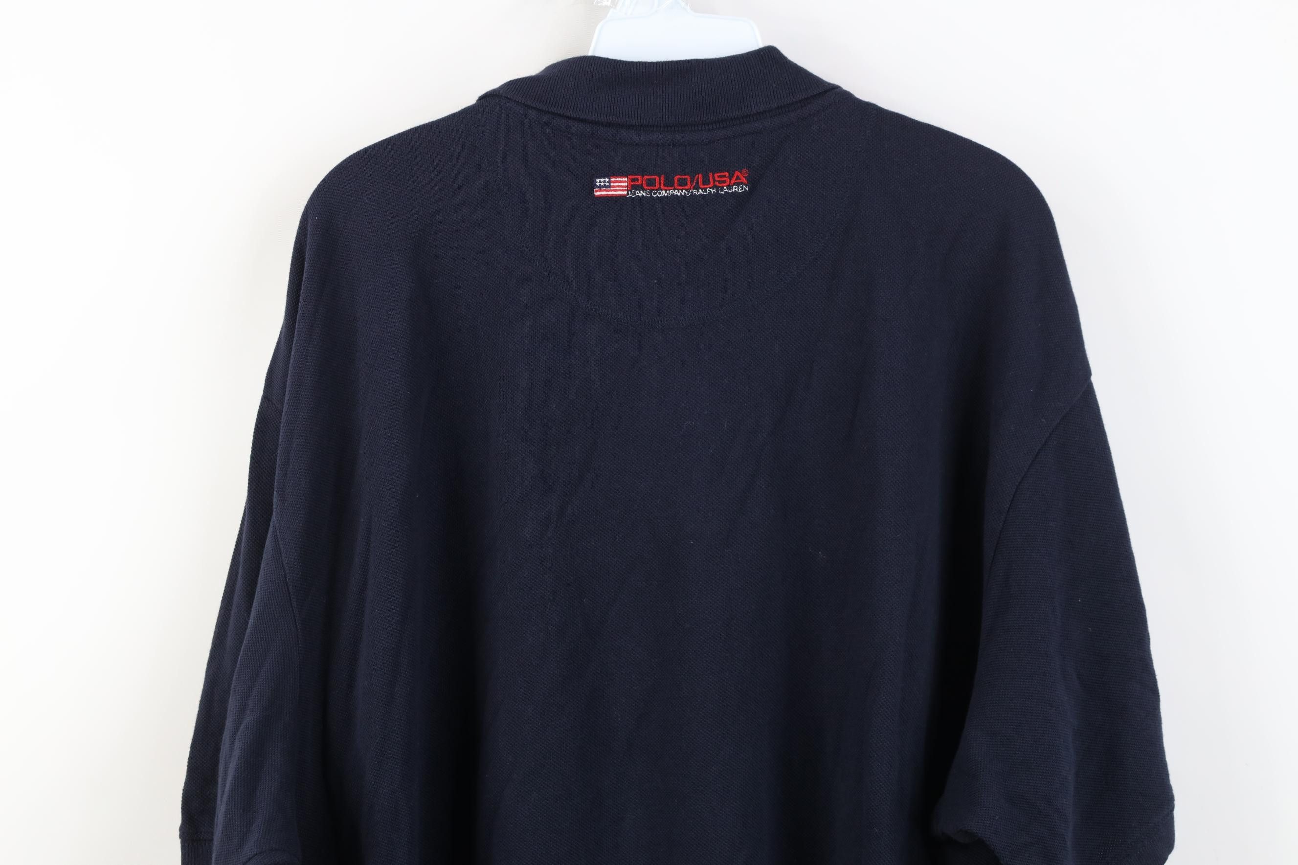 Polo Ralph Lauren Deadstock Vintage 90s Ralph Lauren Flag Golf Polo Shirt USA Size US XXL / EU 58 / 5 - 13 Thumbnail