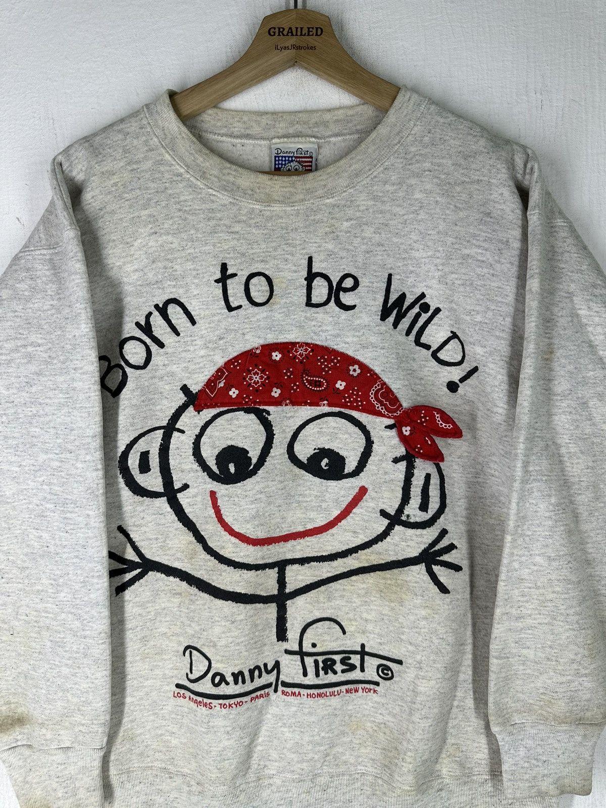 Vintage Vintage Danny First USA Born To Be Wild Sweatshirt Size US L / EU 52-54 / 3 - 6 Thumbnail