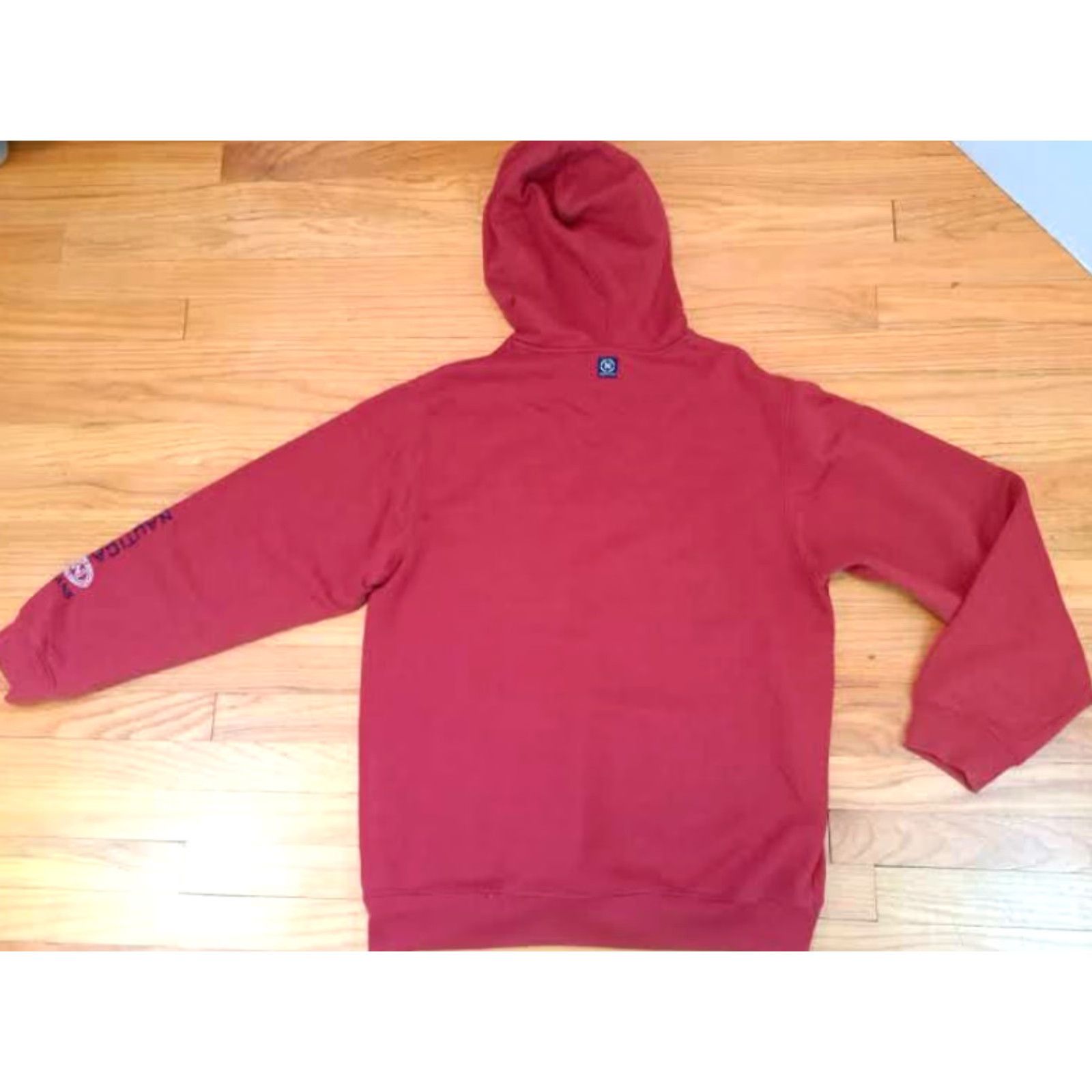 Nautica Nautica Sweatshirt Hoodie Red Medium Embroidered Pullover Mens Sweatshirt Hooded Regular Size M Casual Canvas 28in long 25in chest Size US M / EU 48-50 / 2 - 4 Thumbnail