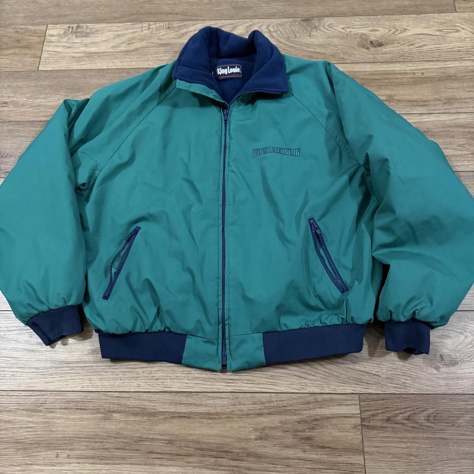 Other Vintage 90s Yellowstone King Louie Fleece Lined Teal Jacket Size US XL / EU 56 / 4 - 1 Thumbnail
