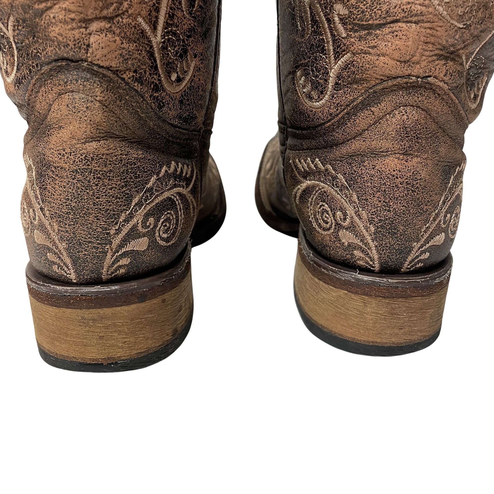 Other Circle G Distressed Style Stitched DRAGONFLY Western Boots Size US 8 / IT 38 - 14 Thumbnail