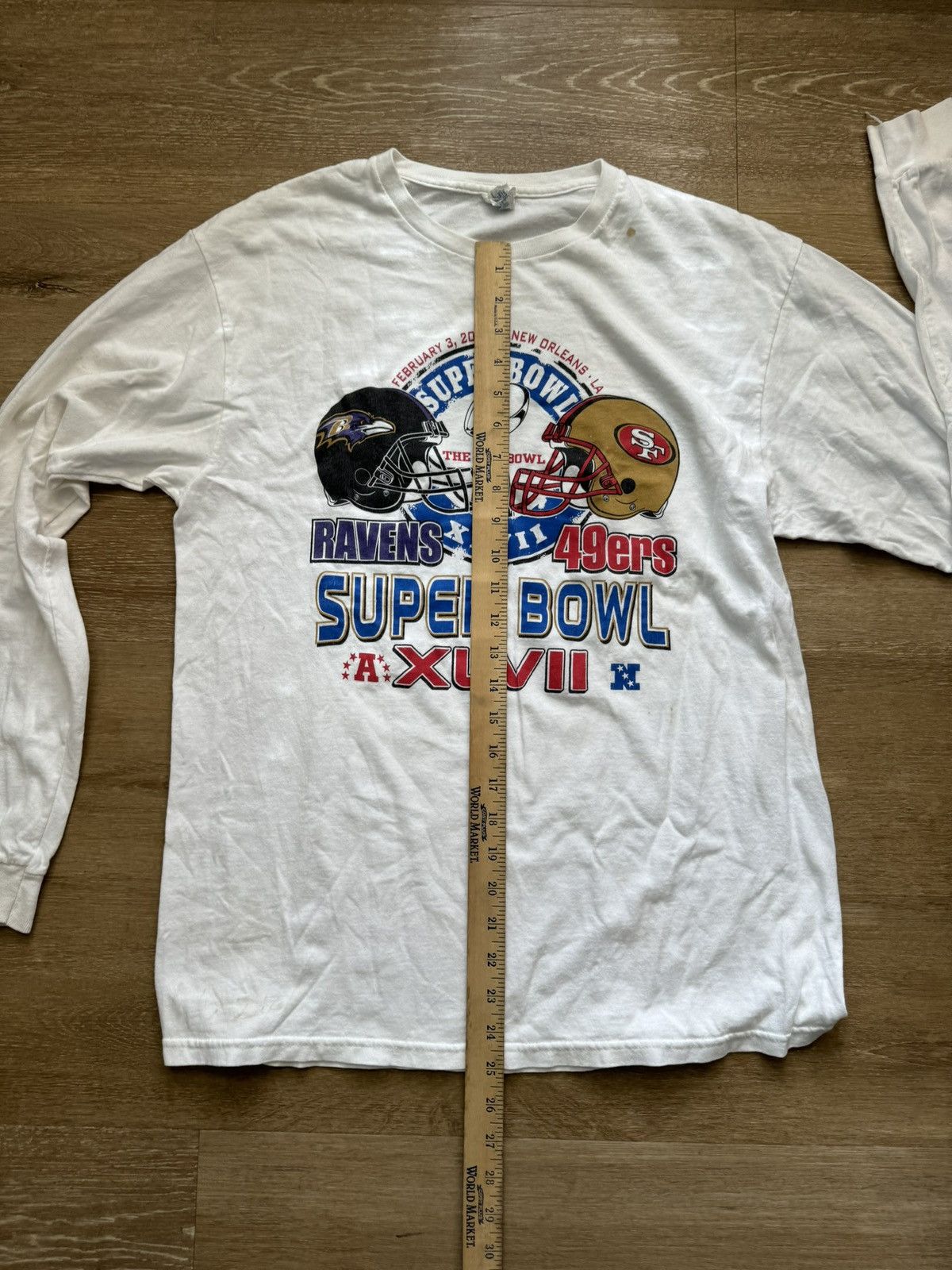 NFL Super Bowl XLVII Long Sleeved Tee 2013 Ravens v 49ers Size US L / EU 52-54 / 3 - 23 Thumbnail