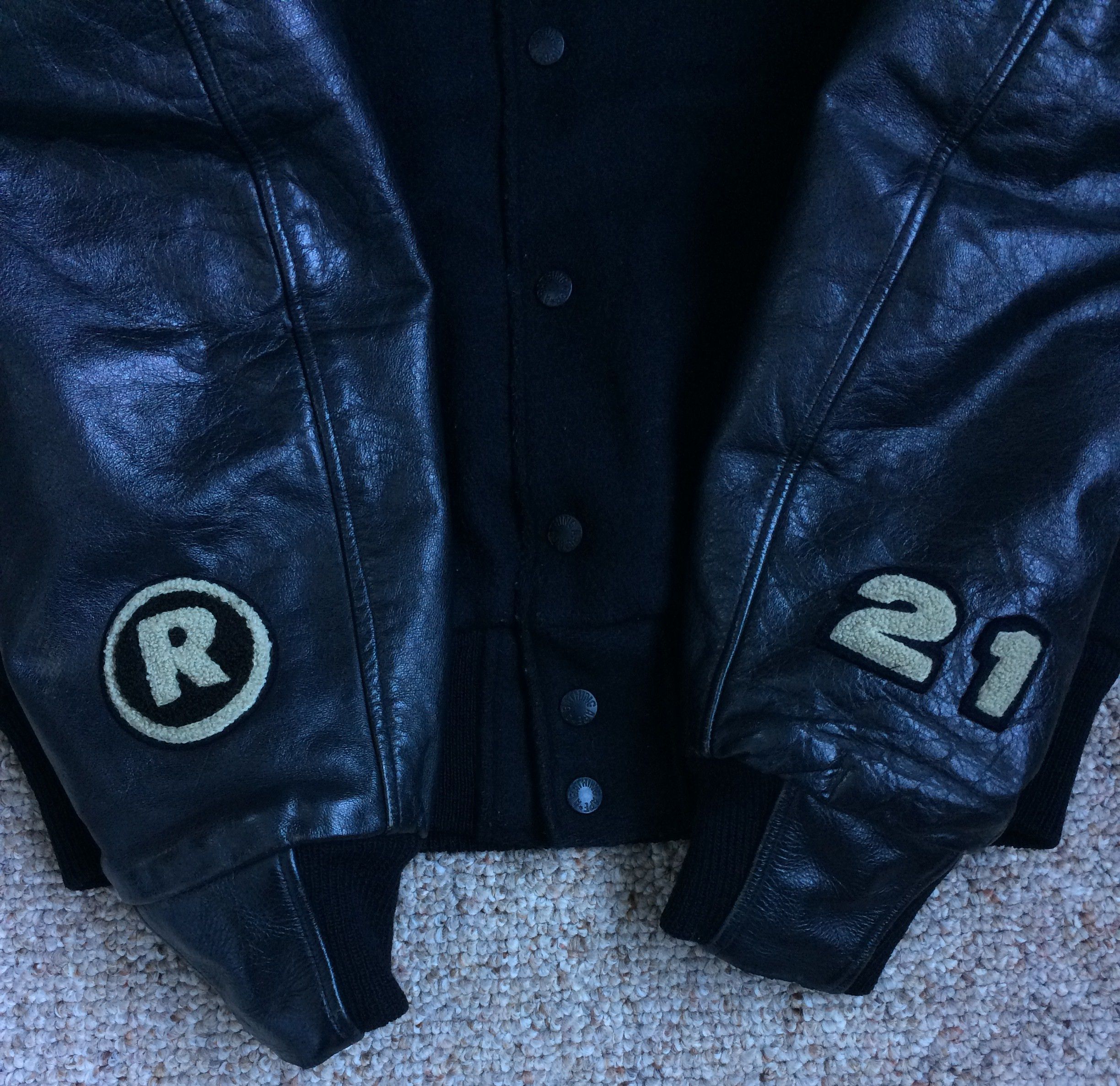 Bape 2002 Bape General Wool Leather Bomber Jacket Size US M / EU 48-50 / 2 - 7 Thumbnail
