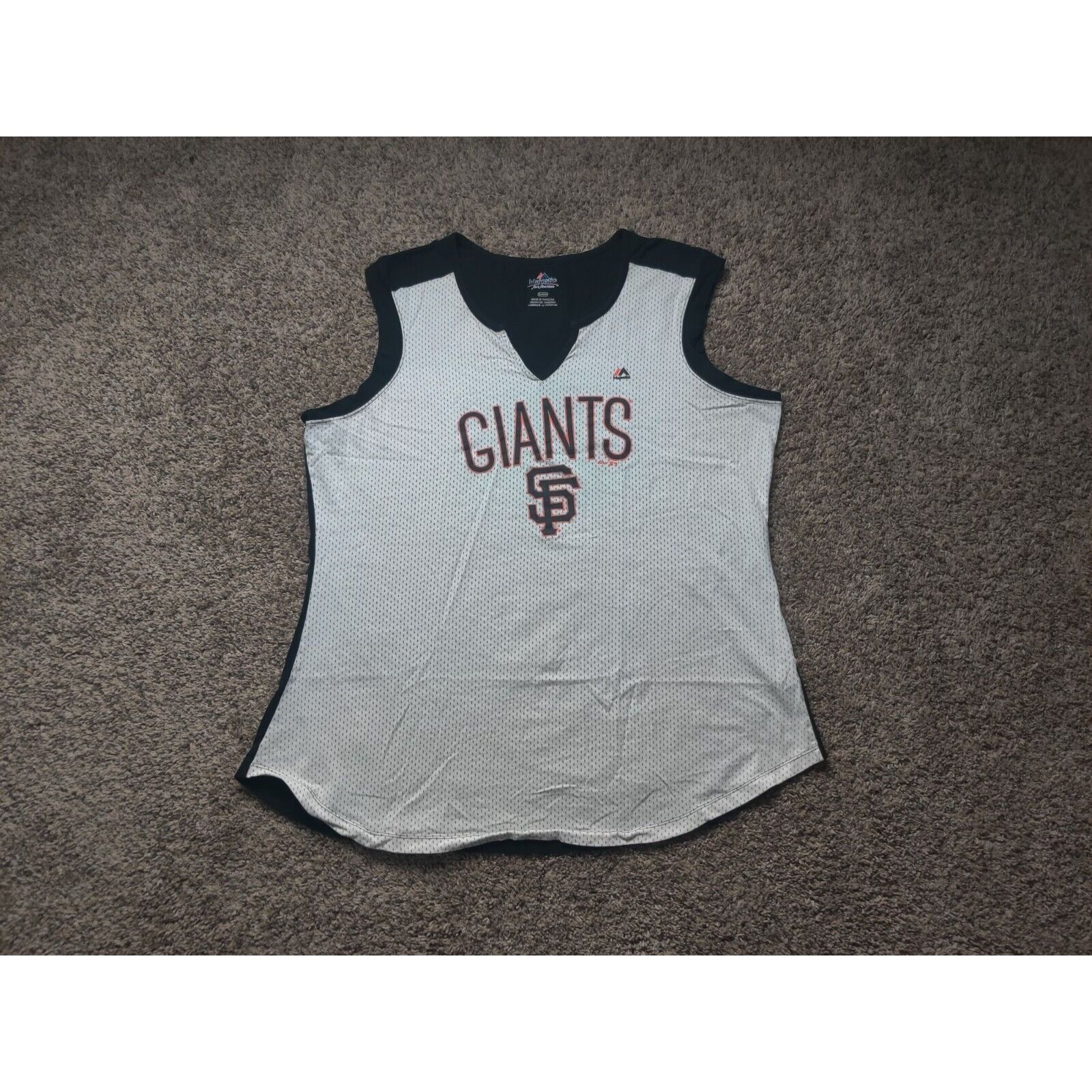 Majestic San Francisco Giants Shirt Adult Mens 2XL White Spell Out Size US XXL / EU 58 / 5 - 1 Thumbnail