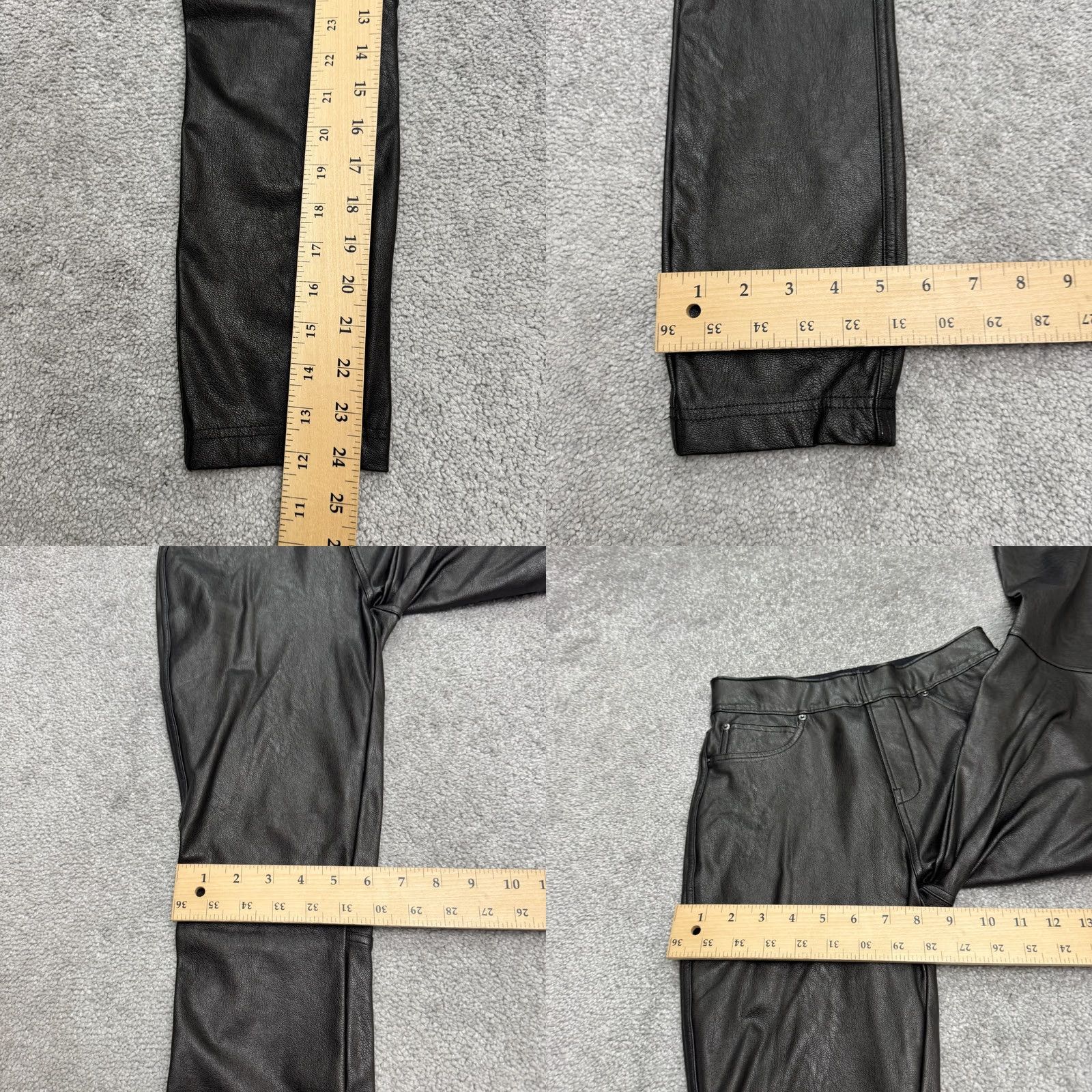 Spanx Spanx Faux Leather Skinny Stretch Leggings Pants Womens XS Black High Rise 24x24 Stretch Ankle Leggings City Classic Womens Black XS Spanx Size 26" / US 2 / IT 38 - 9 Thumbnail