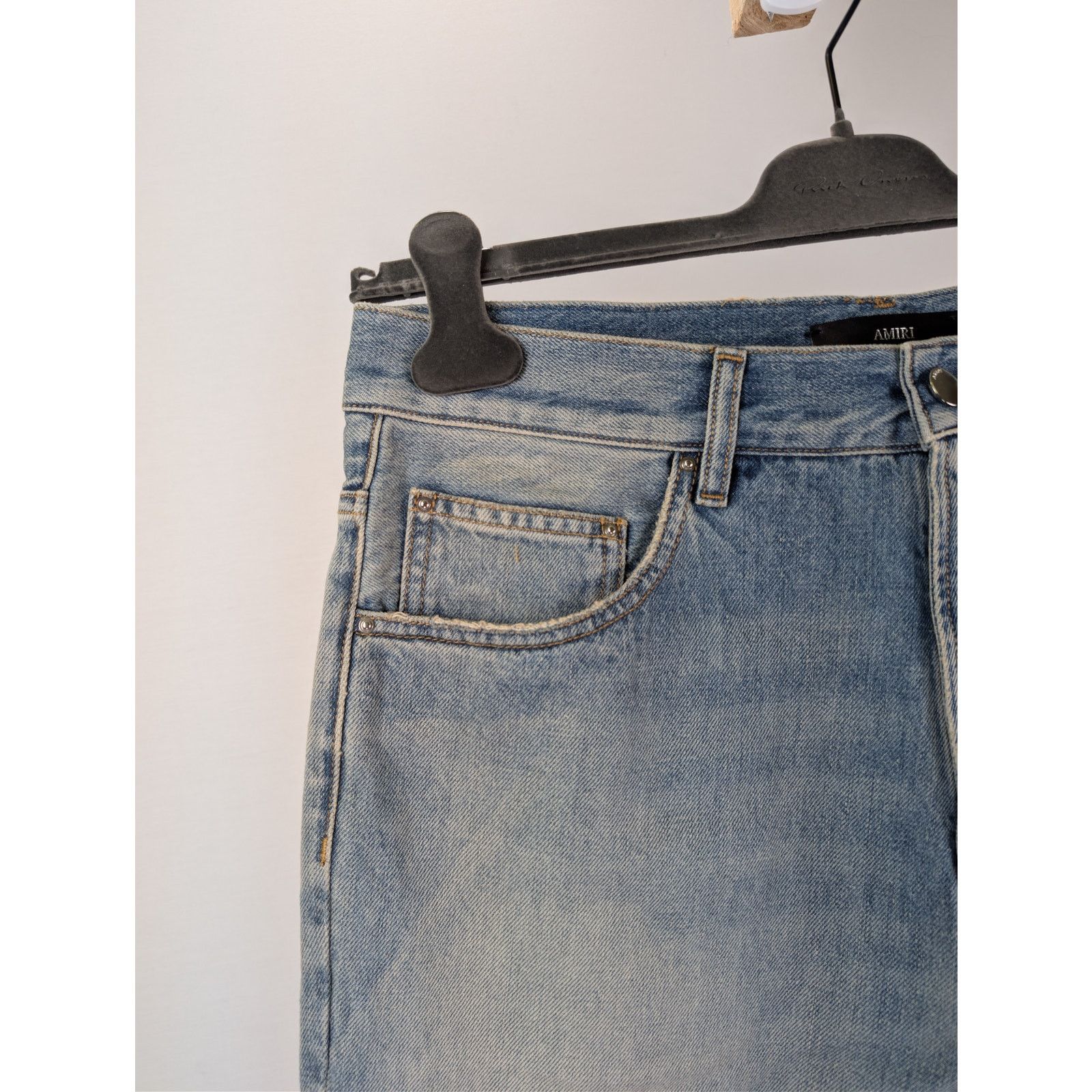 Amiri o1rshd1 Amiri Straight Leg Flare Jean Denim Antique Indigo Size US 36 / EU 52 - 6 Thumbnail