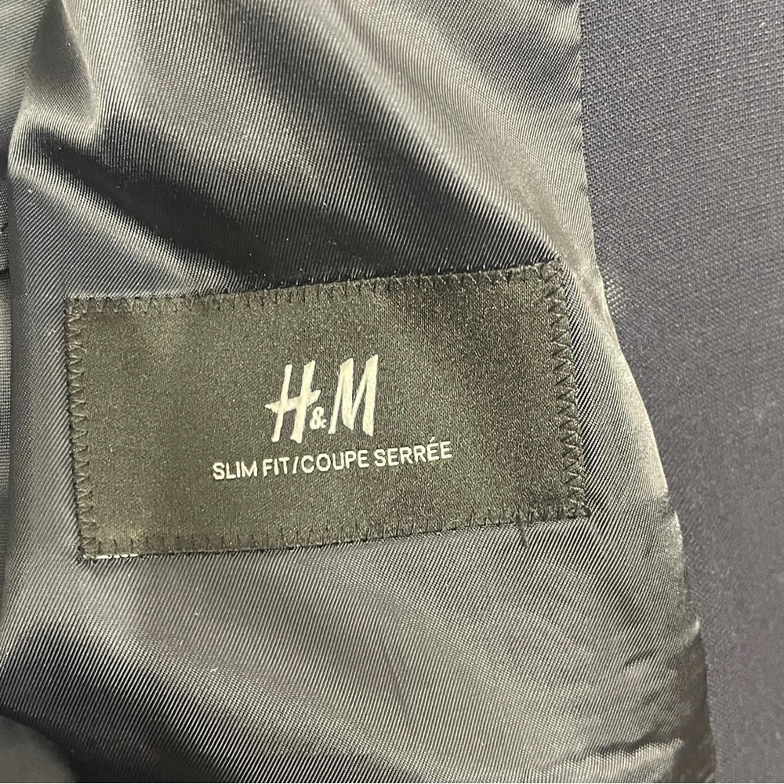 H&M H&M Slim Fit - Size 40R Men's Blazer in Dark Navy - mint Size 40R - 6 Thumbnail