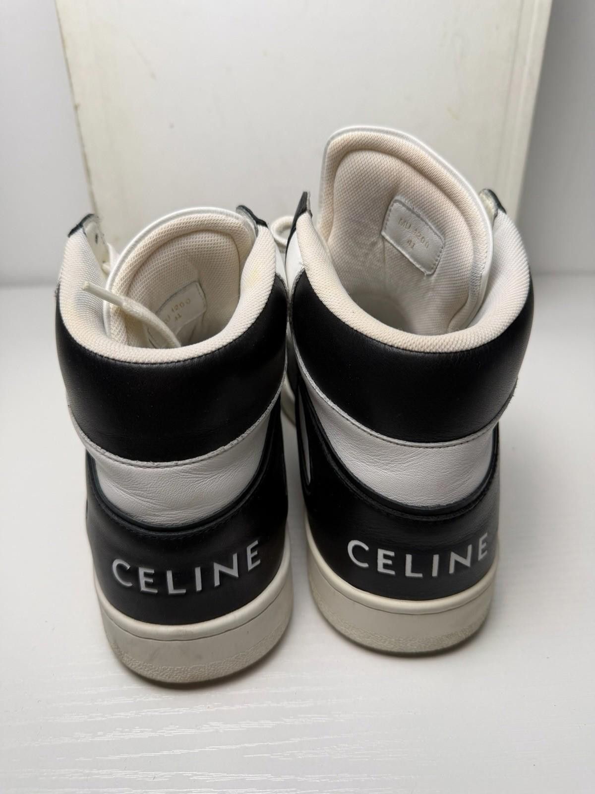Celine Celine CT-01 Z Trainer High Top Sneakers Black White SZ 41 Size US 8 / EU 41 - 4 Thumbnail