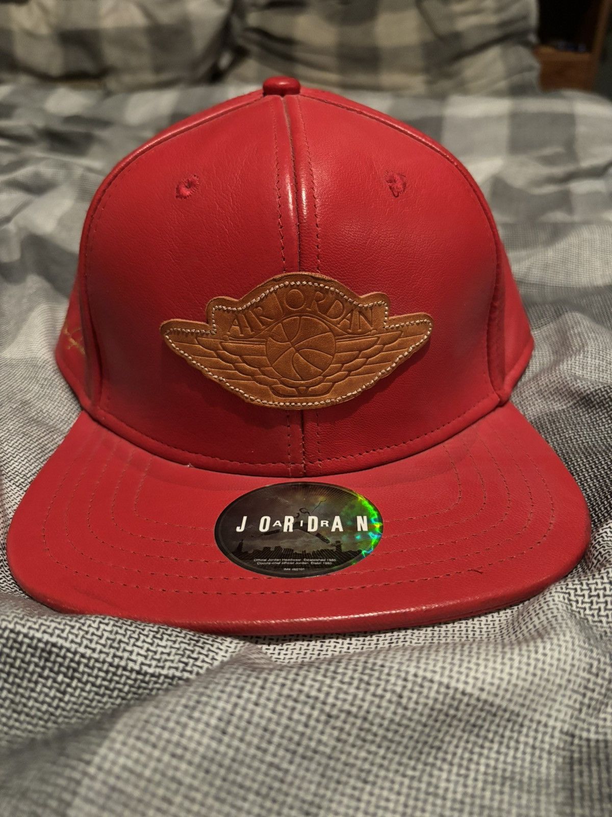 Jordan Brand × Just Don Just Don x Jordan Red Leather Hat | Grailed