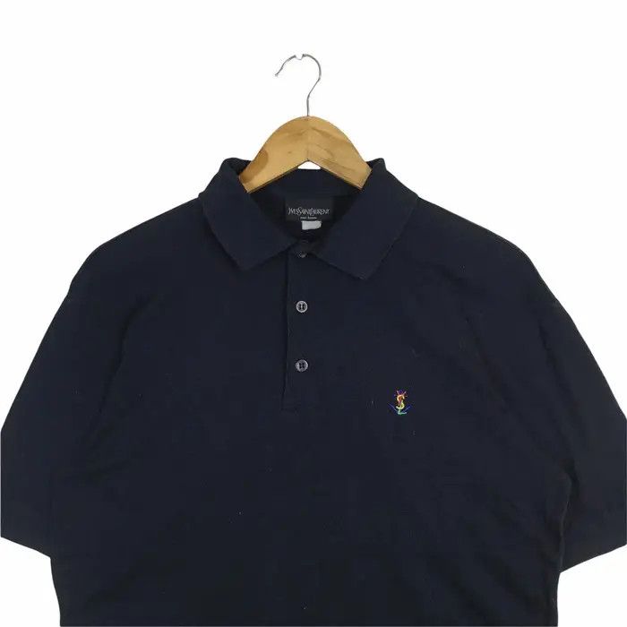 Yves Saint Laurent Vtg YSL Yves Saint Laurent Paris Logo Polo Tee Shirt Top Size US M / EU 48-50 / 2 - 2 Thumbnail