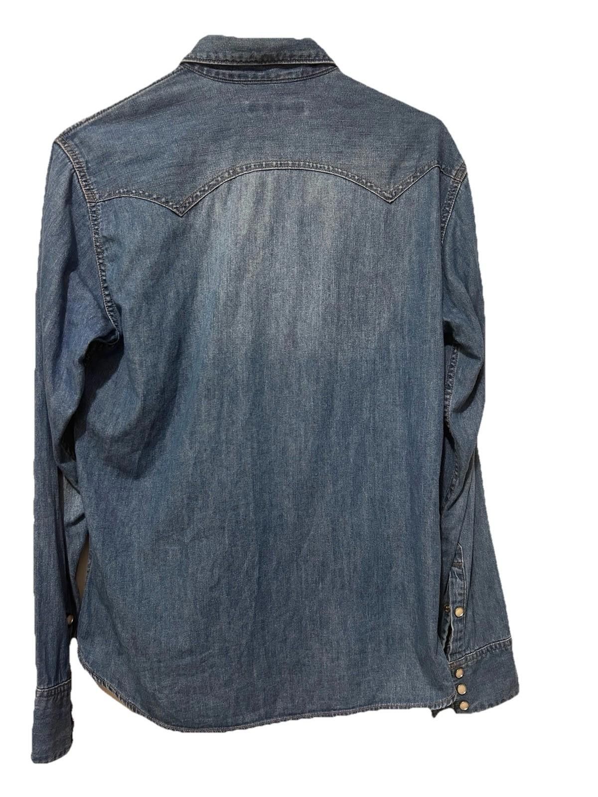Journal Standard Journal Standard Men Denim Shirt Pearl Snap Long Sleeve M Size US M / EU 48-50 / 2 - 2 Thumbnail