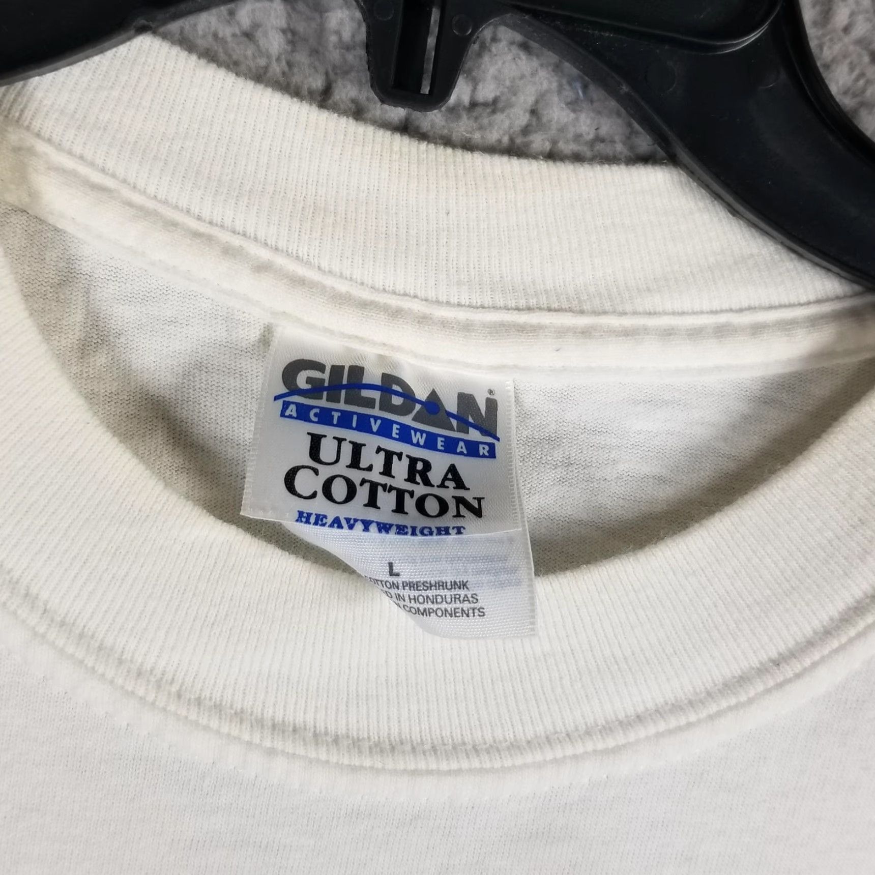Gildan Budweiser Shirt Mens Large White Long Sleeve Graphic Beer Me and My Bud Crew Neck Cotton Mens Size US L / EU 52-54 / 3 - 5 Thumbnail