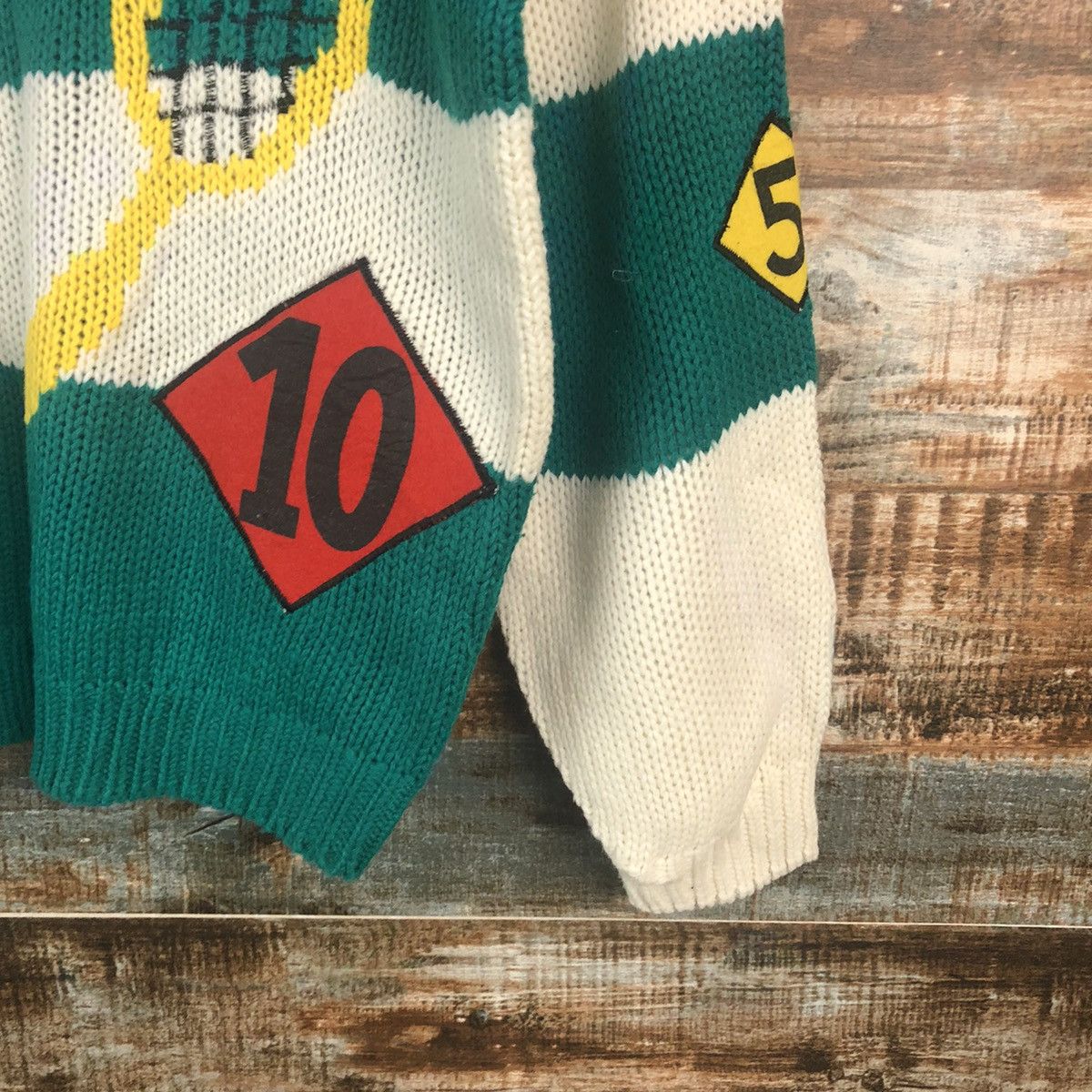 Homespun Knitwear Japan sportwear Green Knitwear sweatshirt #A2283 Size US M / EU 48-50 / 2 - 8 Thumbnail