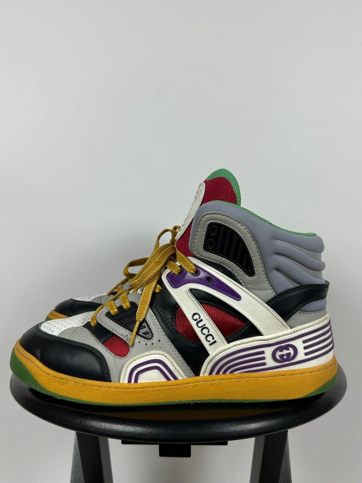 Gucci Gucci Basket Hi Top Sneakers Size US 8.5 / EU 41-42 - 2 Thumbnail