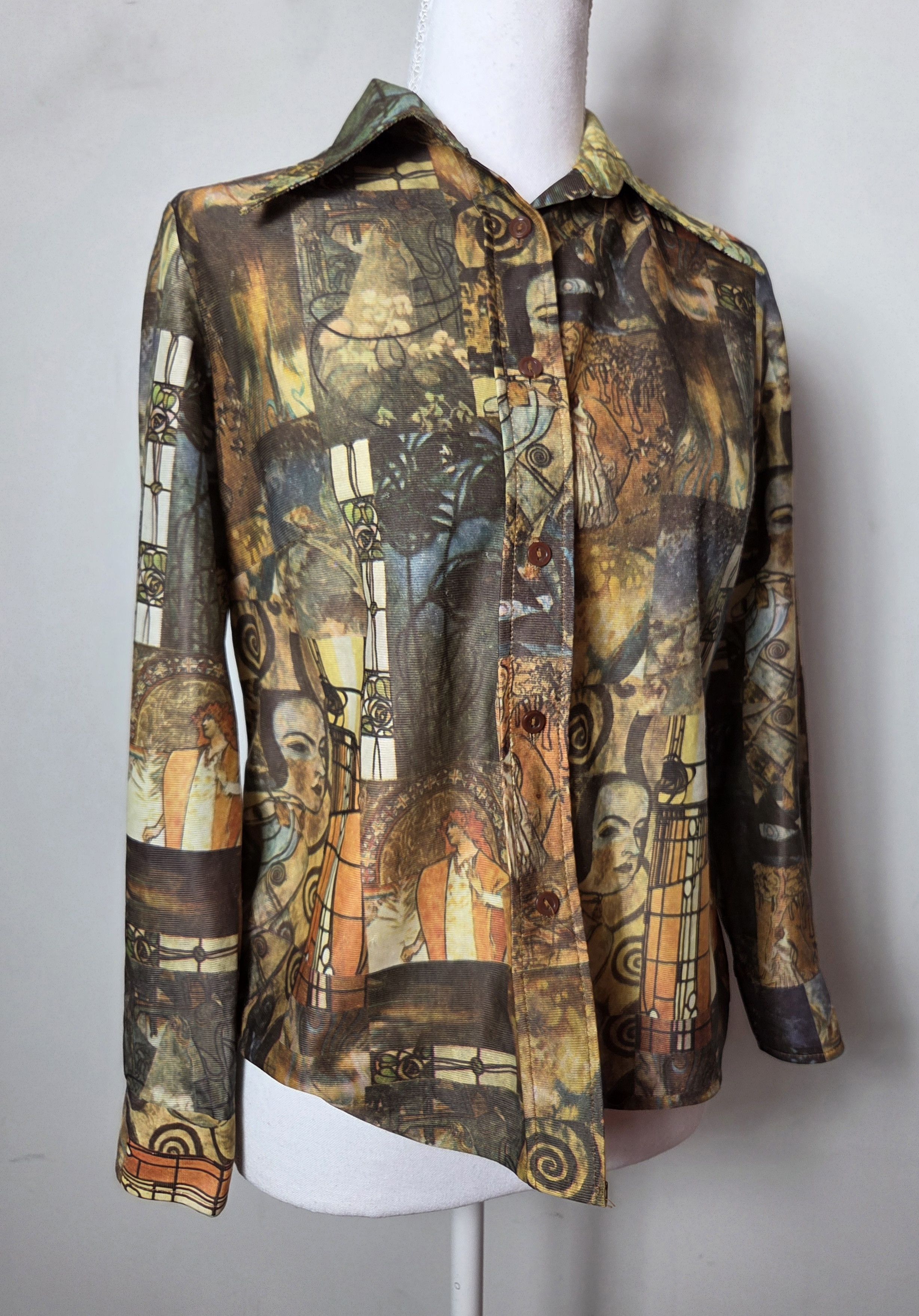 Vintage Vintage 1996 Picasso art printed blouse Size S / US 4 / IT 40 - 4 Thumbnail