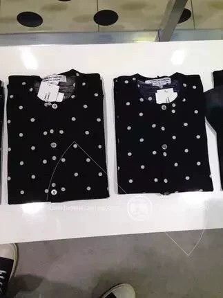Comme des Garcons Comme Des Garcons Blue polka dot cashmere cardigan 2506-Nex Size S / US 4 / IT 40 - 5 Thumbnail