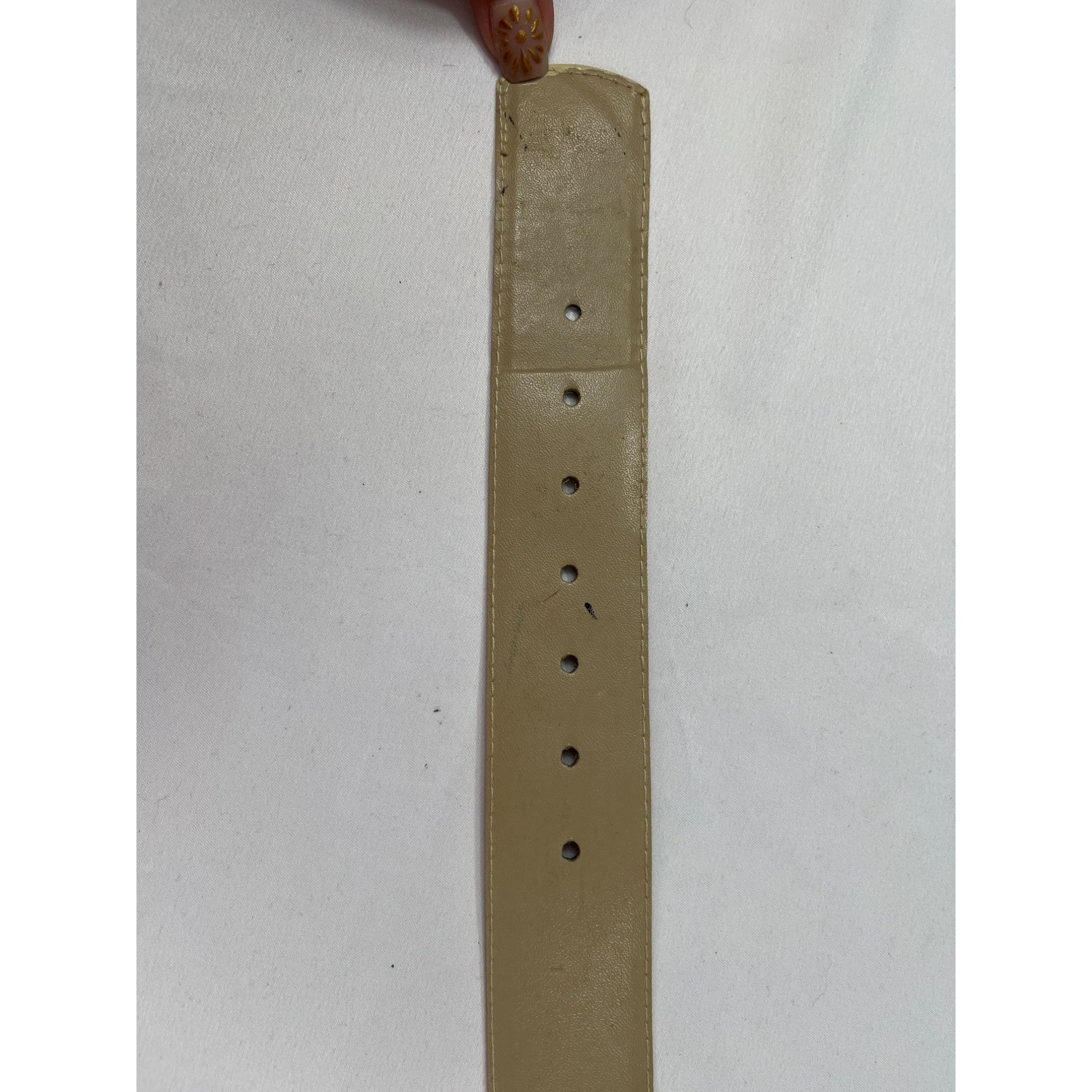 Designer Dame Belt And Bag SKU 7929 Elegant Beige Snake Embossed Leat Size ONE SIZE - 5 Thumbnail