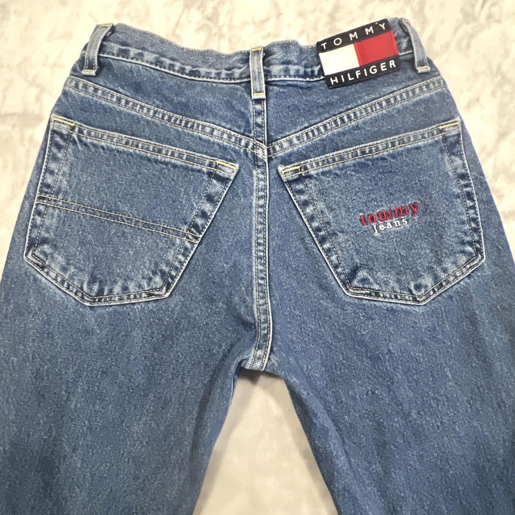 Tommy Hilfiger Vintage Tommy Hilfiger Jeans Womens 1/32 Waist 24 Inseam 31 Classic Fit Blue - 90s Style Size 42" / US 20 - 7 Thumbnail