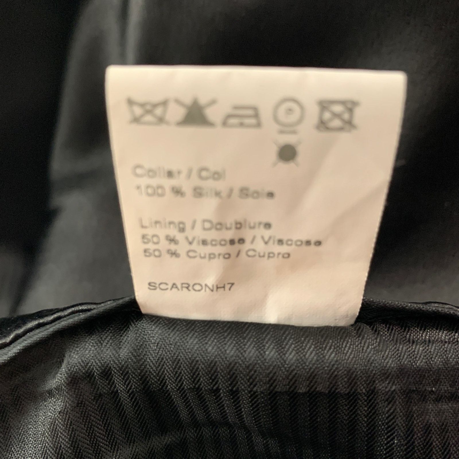 Paul & Joe PAUL & JOE 34 Black Solid Polyester Wool Shawl Collar Suit Size 34R - 9 Thumbnail