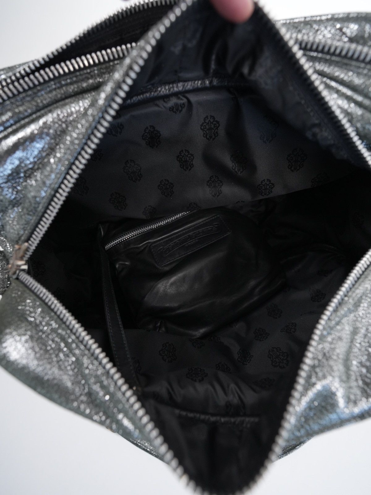Chrome Hearts Chrome Hearts Diaper Bag Silver Metallic Leather Size ONE SIZE - 15 Thumbnail