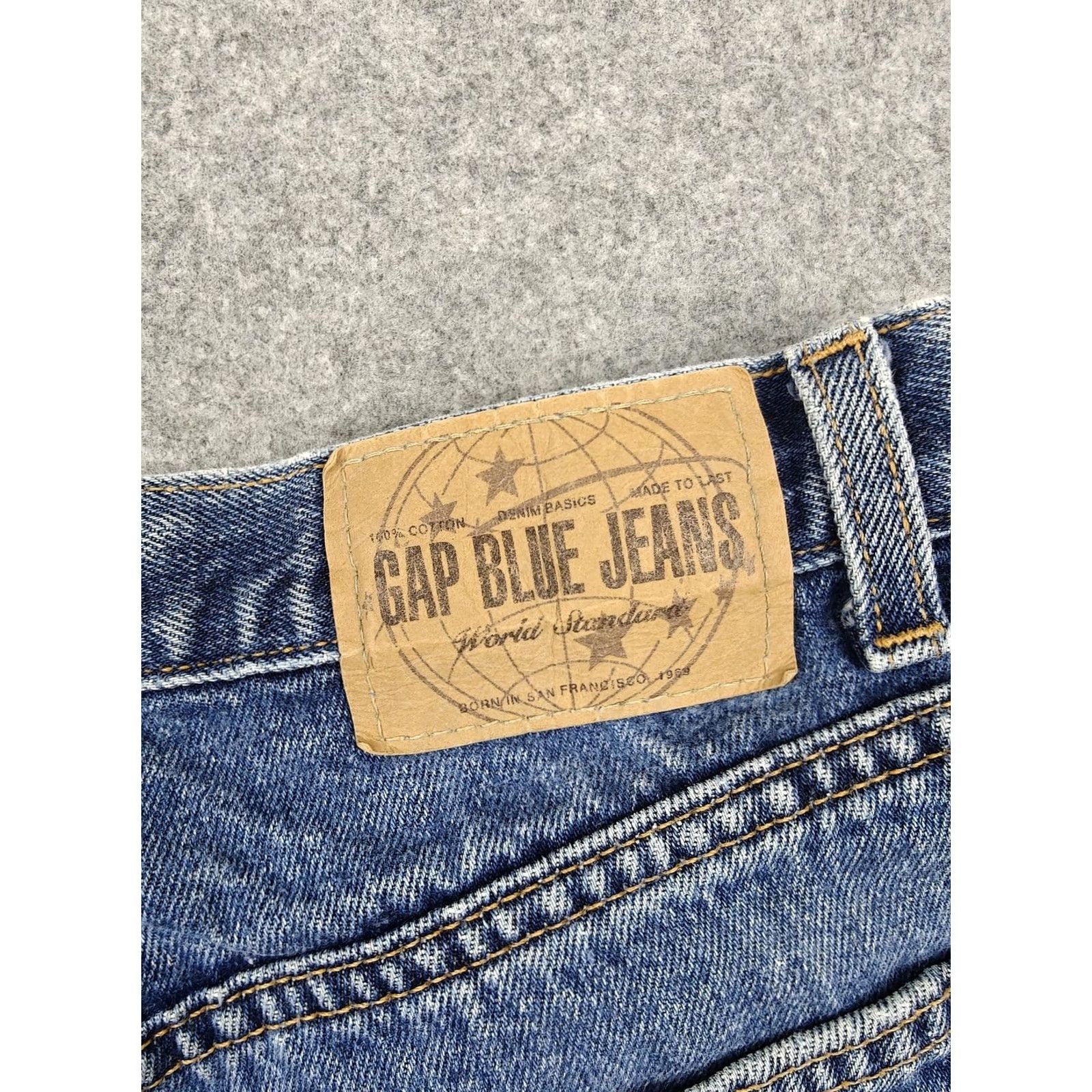 Gap VINTAGE Gap Jeans Womens 14 Ankle High Rise Denim 100% Cotton Blue United States 5-Pocket Logo Button Zip Mens? Size 36" / US 14 / IT 50 - 6 Thumbnail