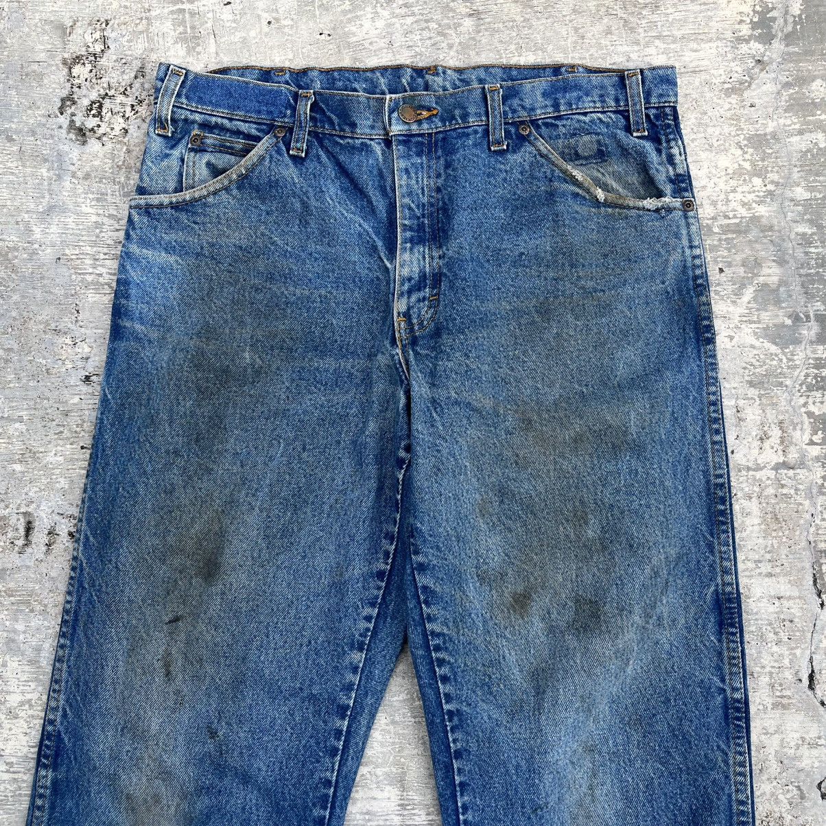 Dickies Vintage Dickies Dirty Denim Jeans Regular Fit Size 34x29 Size US 34 / EU 50 - 3 Thumbnail