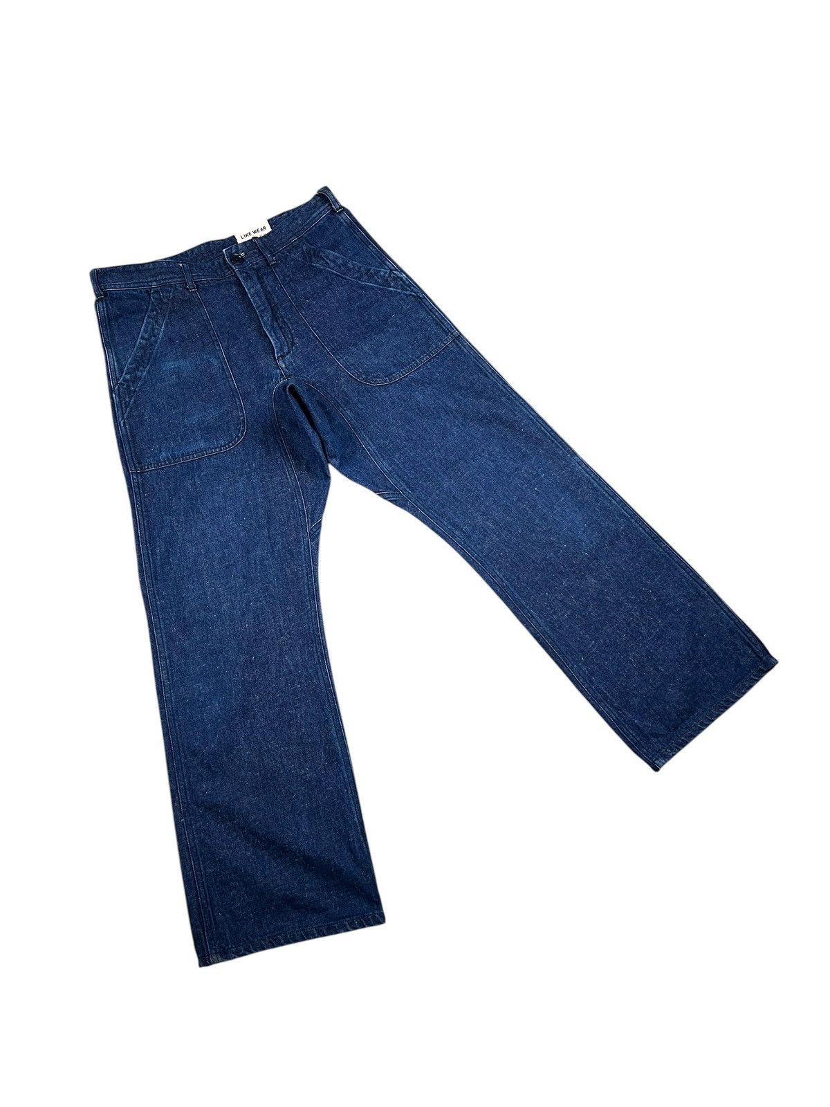 Comme des Garcons × Japanese Brand SEA 🇯🇵 Indigo Low Crotch Fatigue Denim Pants Size US 30 / EU 46 - 1 Thumbnail