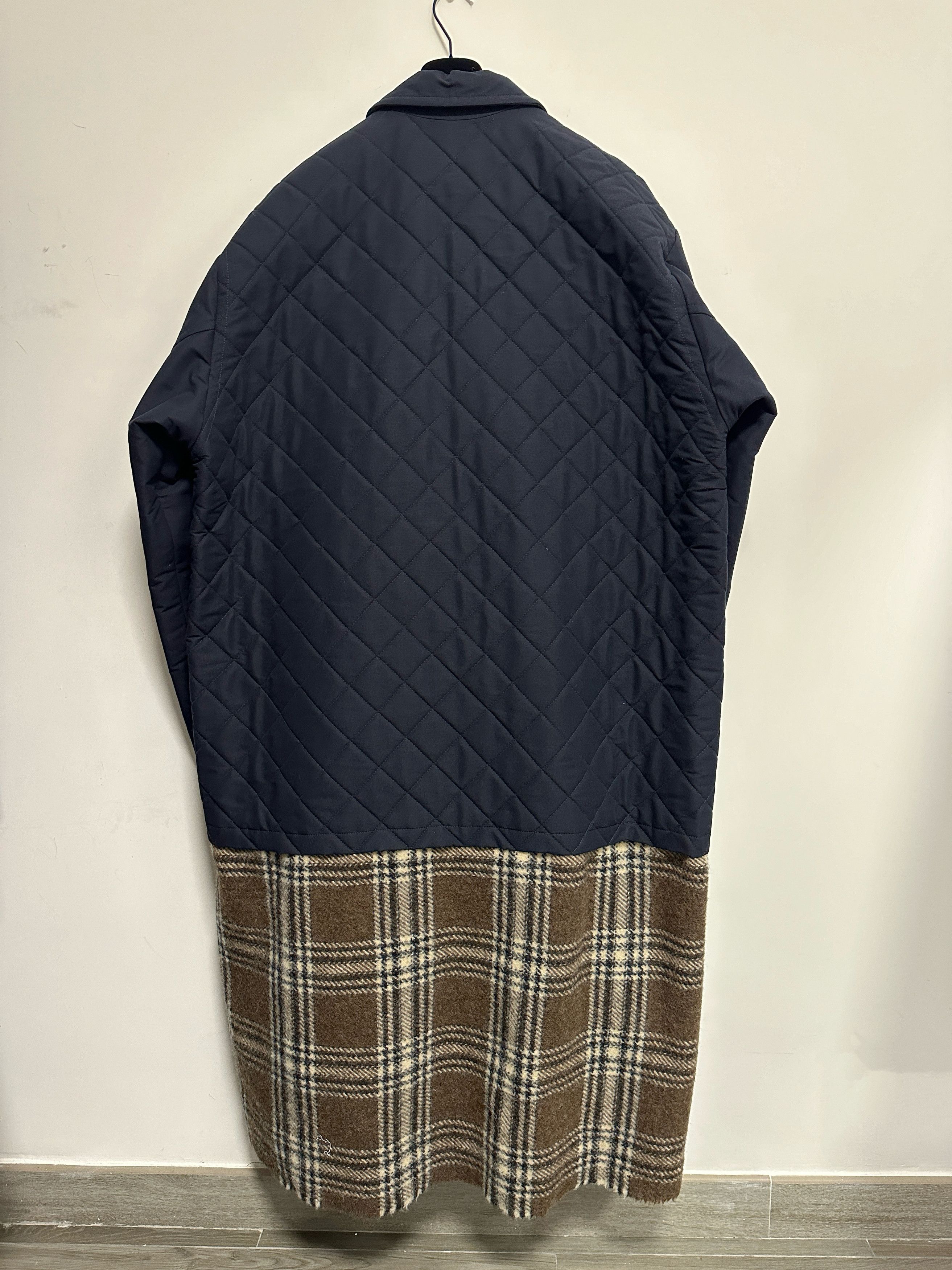 Balenciaga SP24 Layered quilted and check parka Size US S / EU 44-46 / 1 - 2 Thumbnail