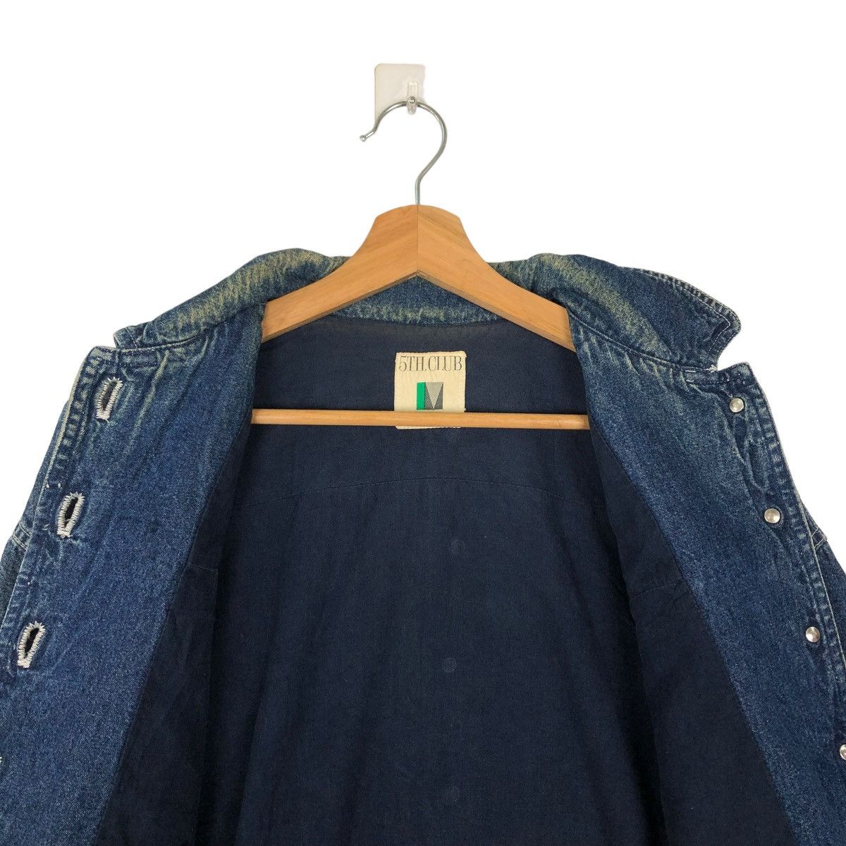 Japanese Brand 🔥CROPPED DENIM BIKER JACKET 5TH CLUB MELROSE ISSEY MIYAKE Size US M / EU 48-50 / 2 - 10 Thumbnail