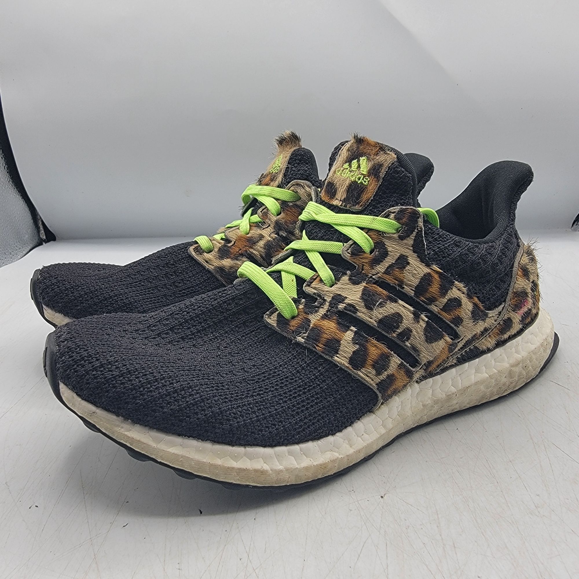 Adidas Adidas UltraBoost DNA Mens 5.5 Animal Pack Leopard Print Bla Size US 5.5 / EU 38 - 4 Thumbnail