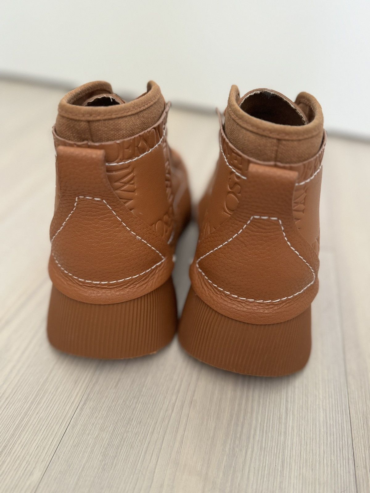 JW Anderson J.W.Anderson Layered Logo Debossed High Top Sneaker Size US 7 / IT 37 - 4 Thumbnail