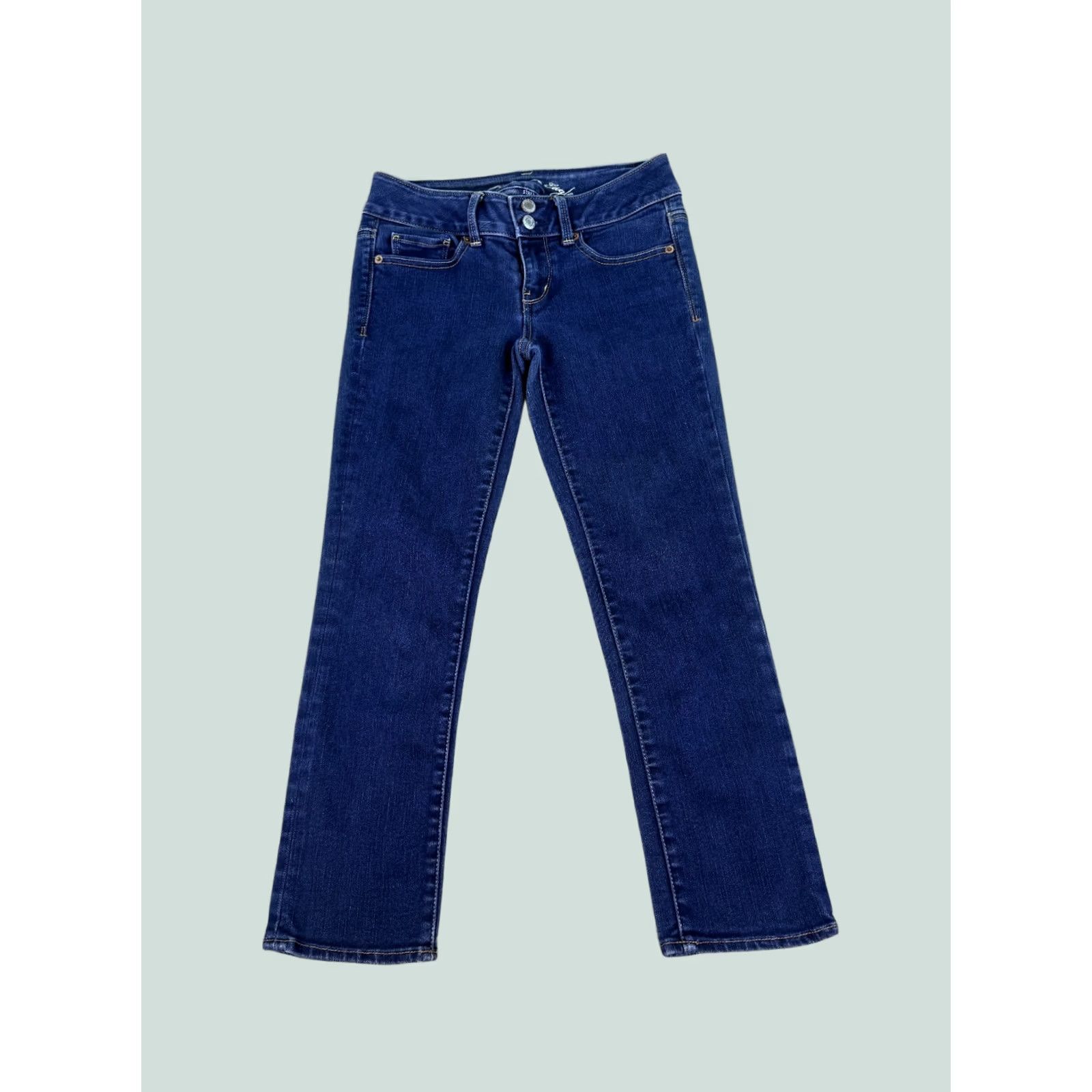 American Eagle Outfitters American Eagle Womens Jeans Artist Crop Blue 2 Stretch Dark Wash C928 Size 26" / US 2 / IT 38 - 1 Thumbnail