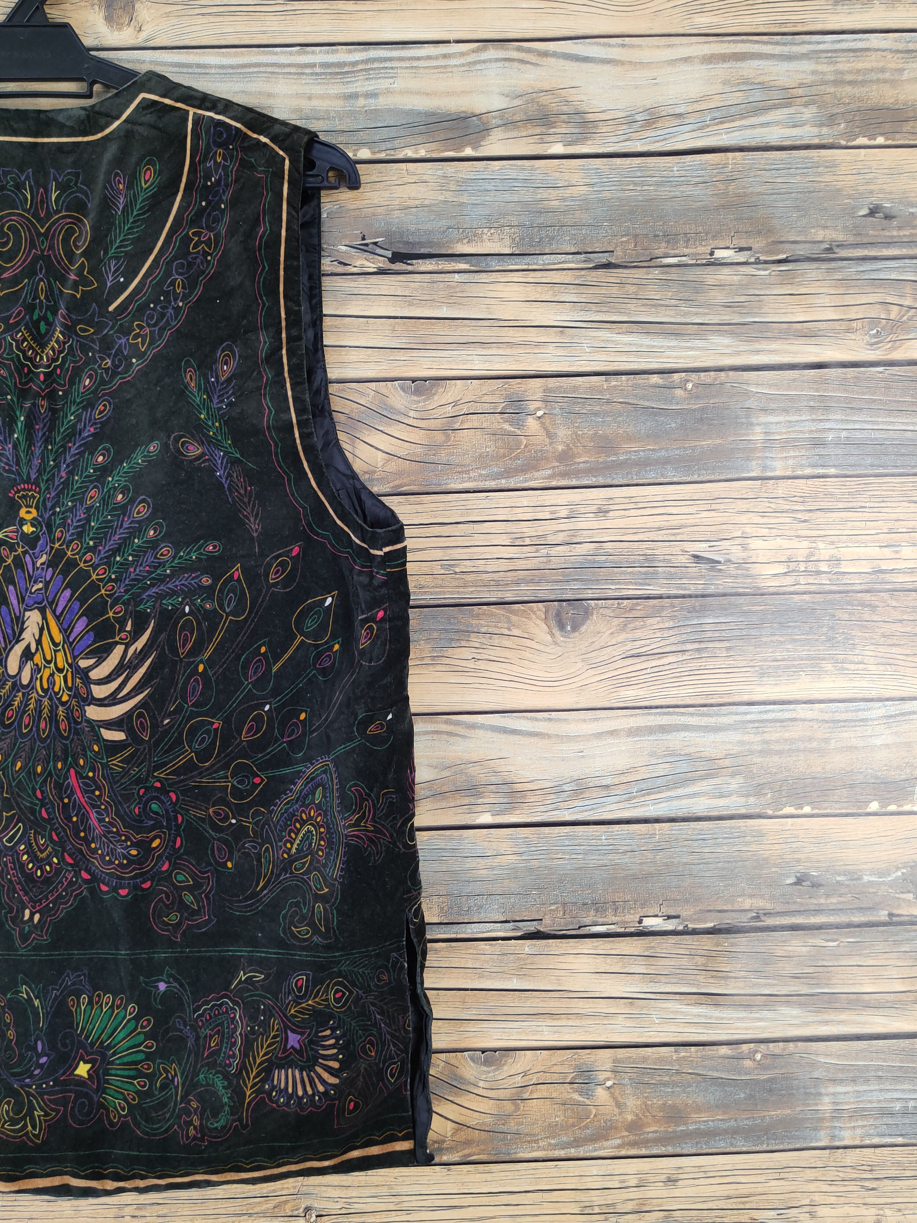 Japanese Brand × Vintage Vintage Art Rose Fashion Black Peacock Vests Size S / US 4 / IT 40 - 10 Thumbnail