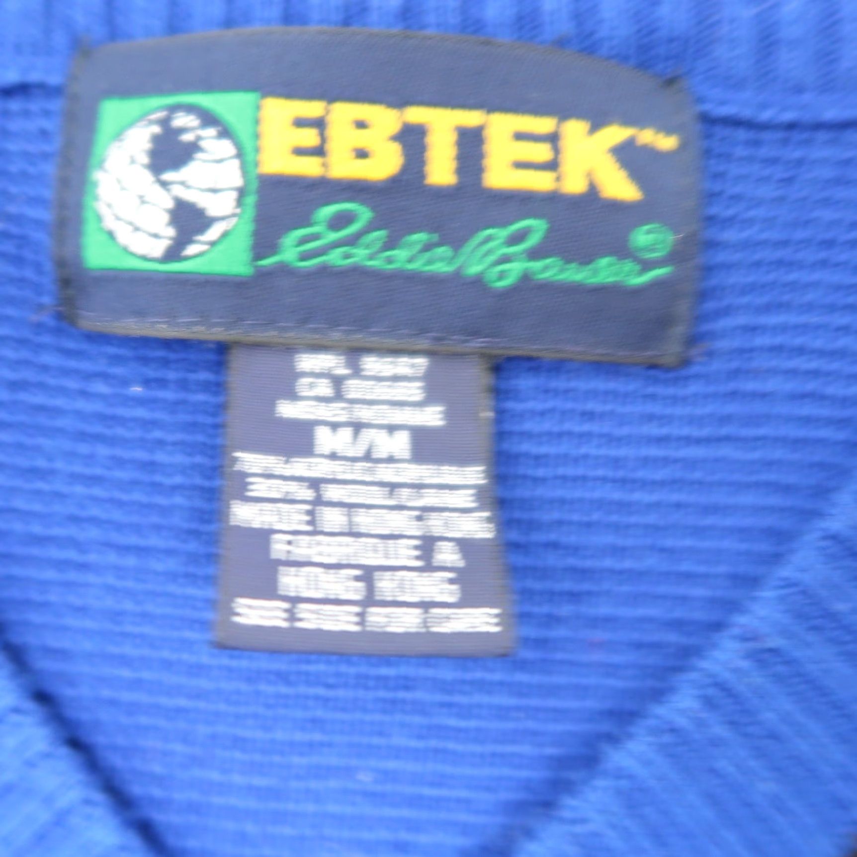 Eddie Bauer VINTAGE Eddie Bauer Ebtek Wool Knit Sweater Striped Blue Black V-Neck Mens M 90s Size US M / EU 48-50 / 2 - 4 Thumbnail