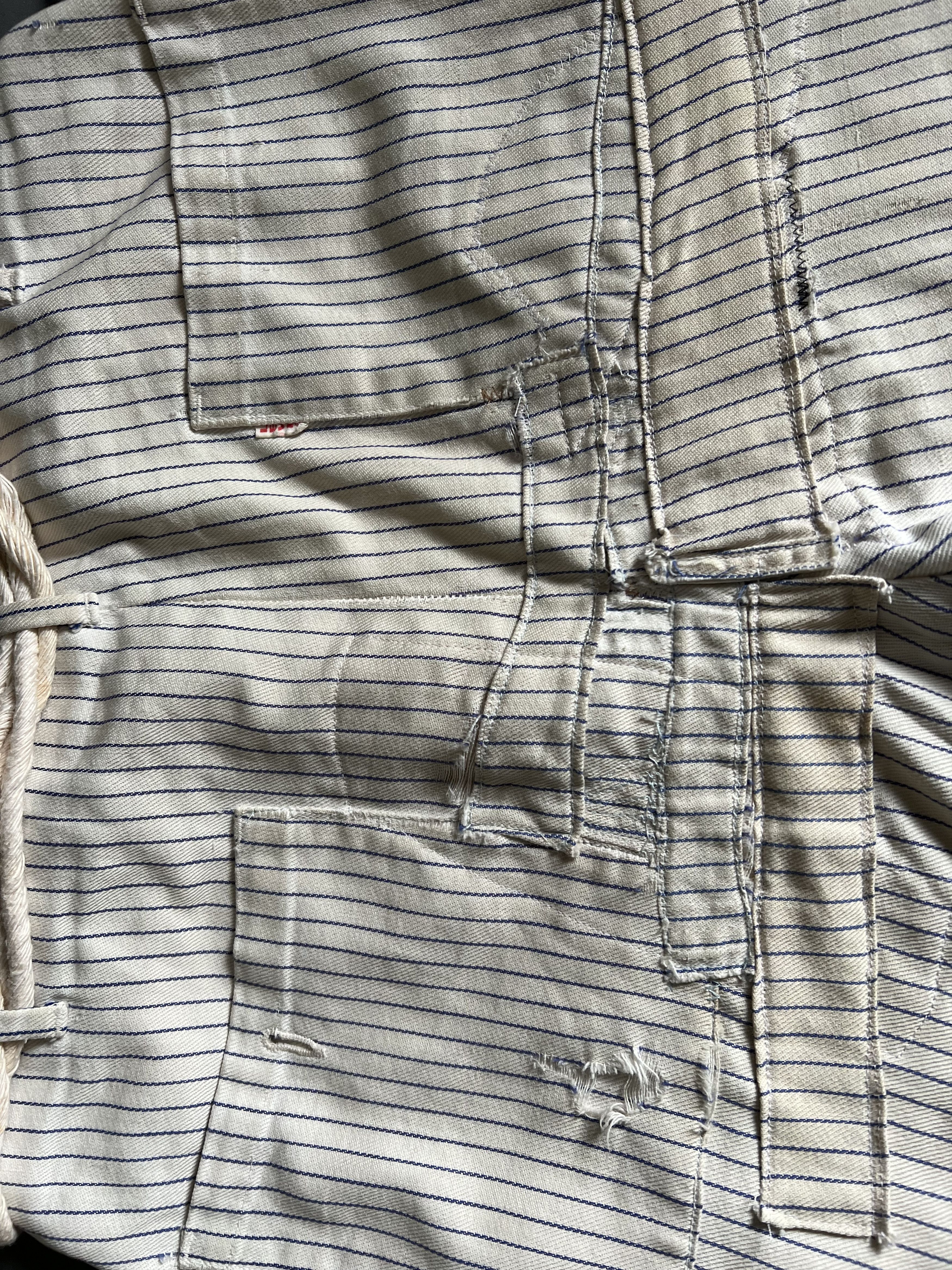 Levi's Vintage Clothing Vintage Big E Levi’s Cutoff Pinstripe Denim Shorts Size US 30 / EU 46 - 2 Thumbnail